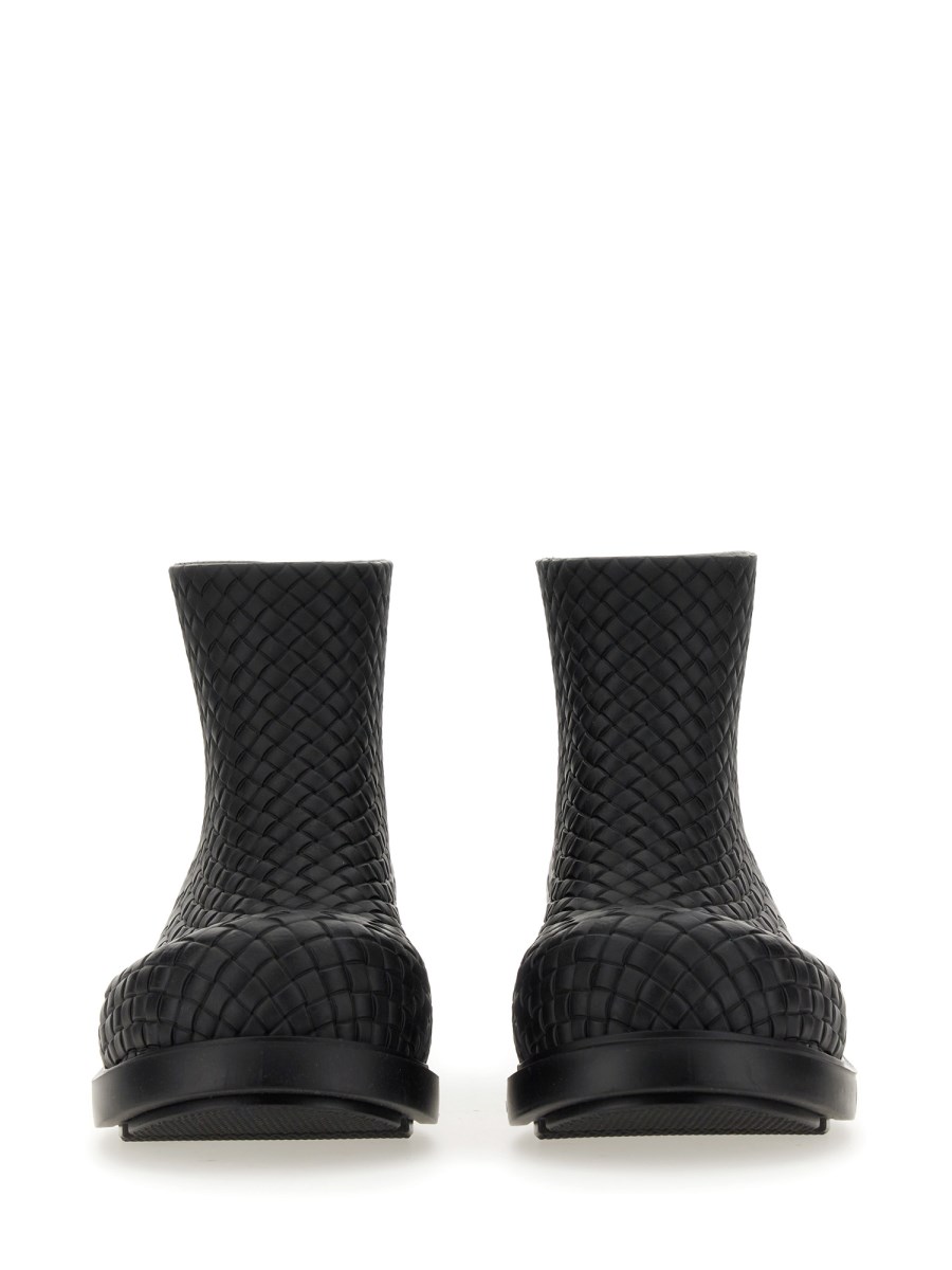 BOTTEGA VENETA STIVALE FIREMAN IN PELLE CON MOTIVO INTRECCIO