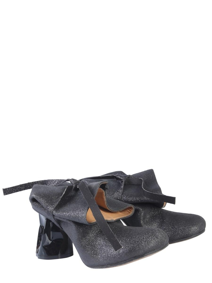 MAISON MARGIELA STIVALE IN GLITTER CON TACCO CRUSHED