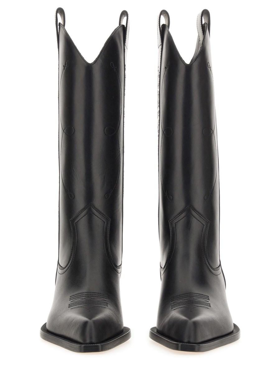 OFF-WHITE STIVALE TEXANO IN PELLE CON IMPUNTURA FOR WALKING