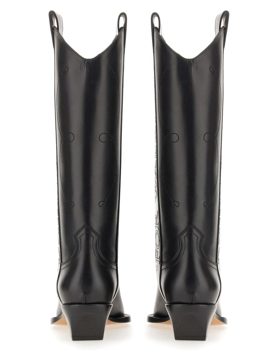 OFF-WHITE STIVALE TEXANO IN PELLE CON IMPUNTURA FOR WALKING