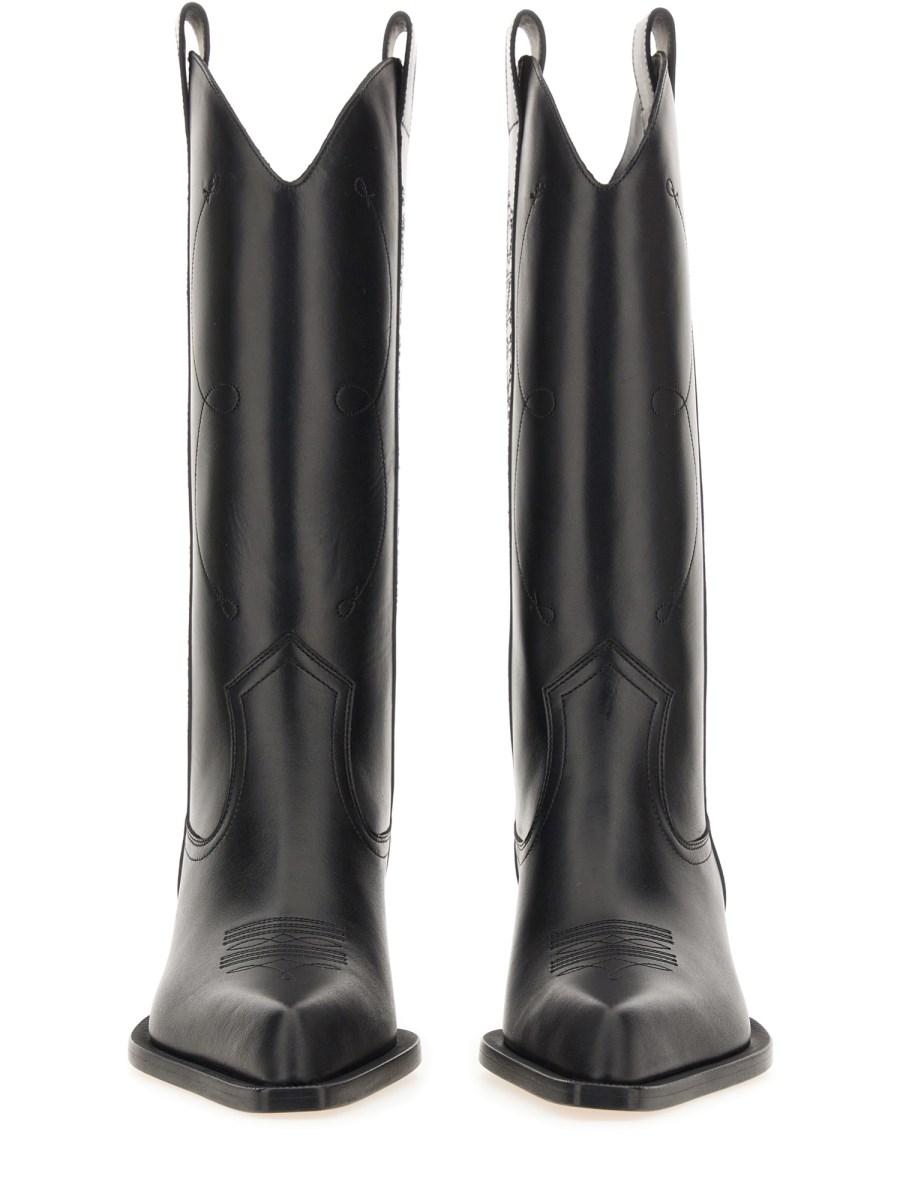 OFF-WHITE STIVALE TEXANO IN PELLE CON IMPUNTURA FOR WALKING