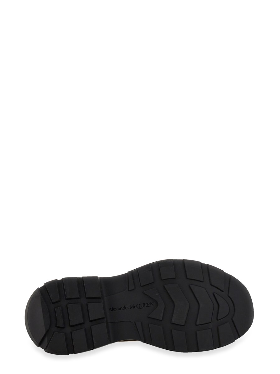 ALEXANDER McQUEEN STIVALETTI TREAD SLICK CON LOGO GRAFFITI