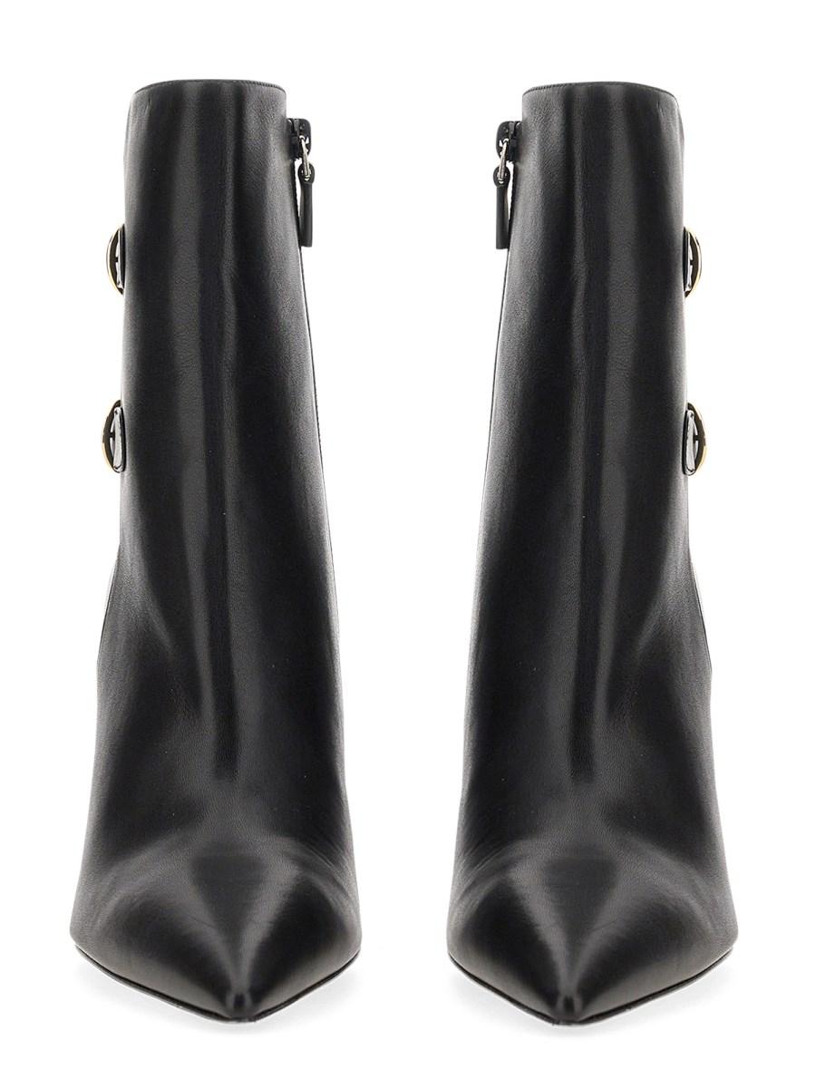 STUART WEITZMAN STIVALETTO SALOON 100 WEDGE IN PELLE