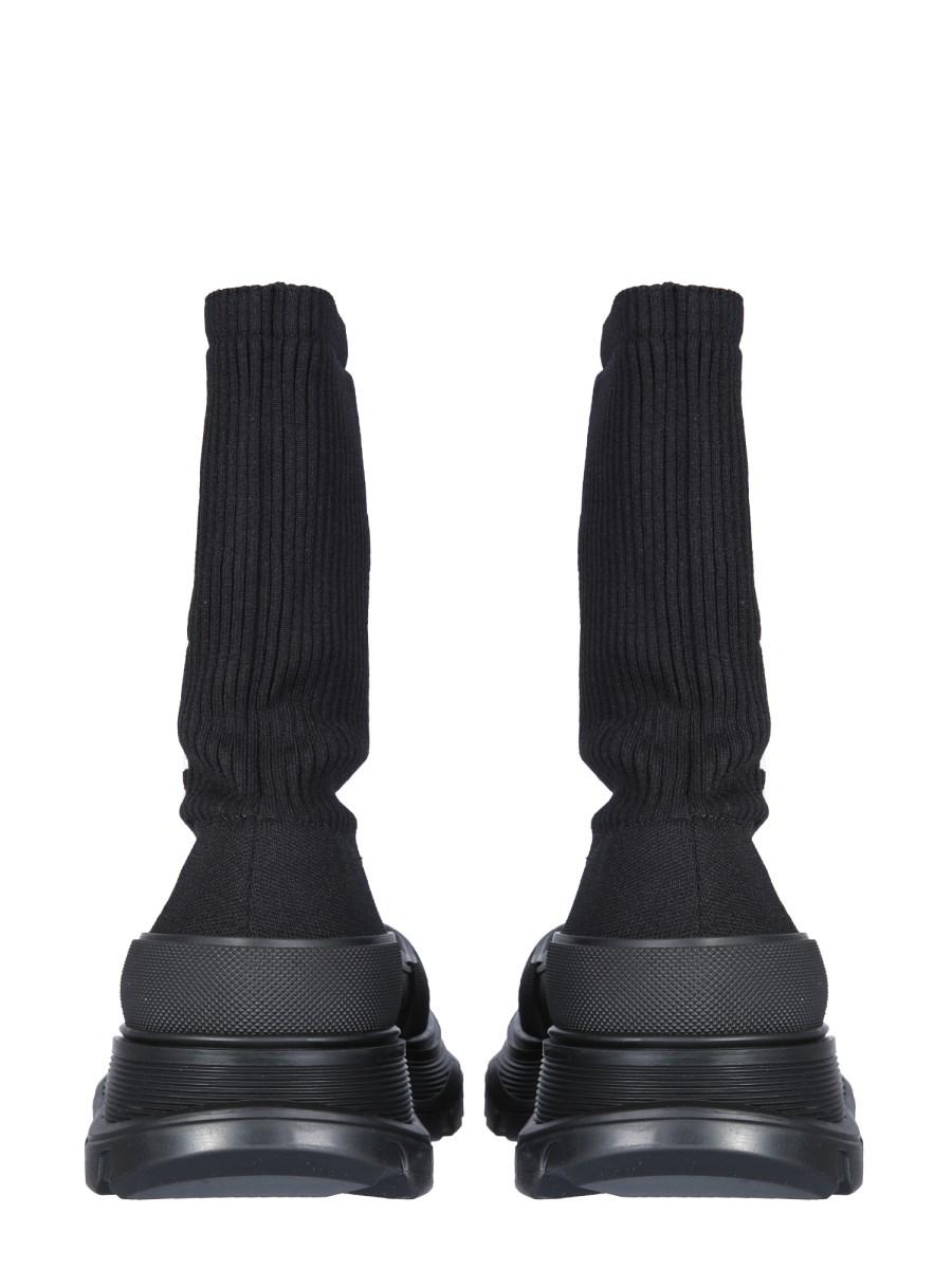 ALEXANDER McQUEEN STIVALETTO TREAD SLICK IN MAGLIA A COSTE