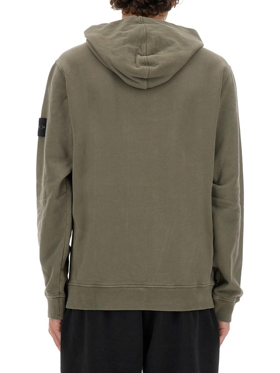 STONE ISLAND FELPA CON CAPPUCCIO