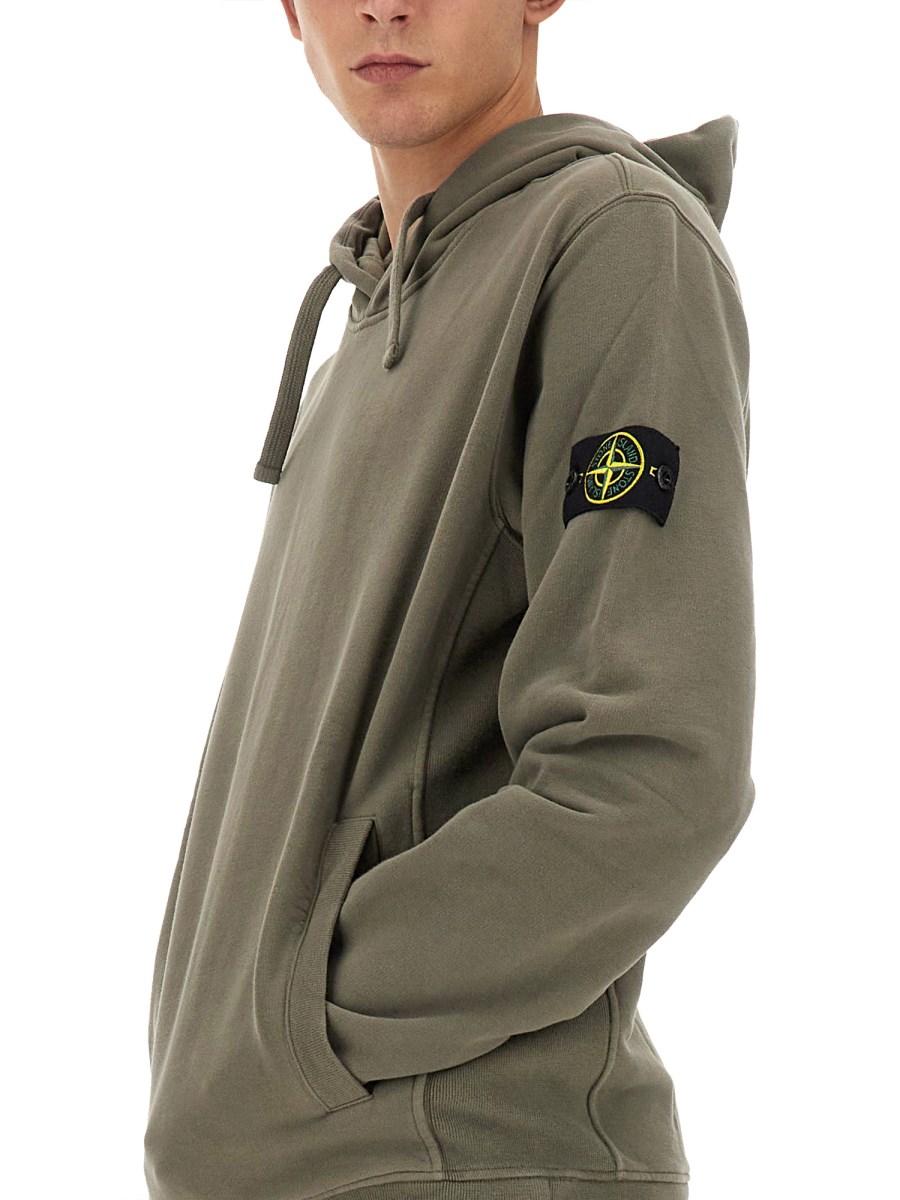 STONE ISLAND FELPA CON CAPPUCCIO