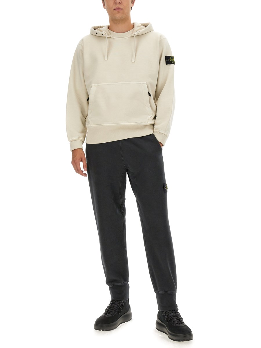 STONE ISLAND FELPA CON CAPPUCCIO