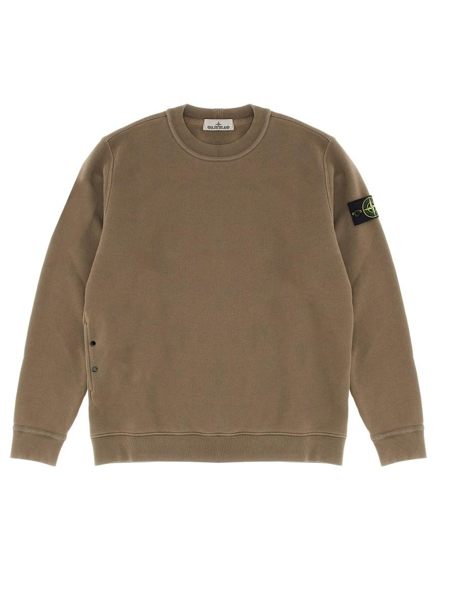 STONE ISLAND FELPA IN COTONE CON LOGO