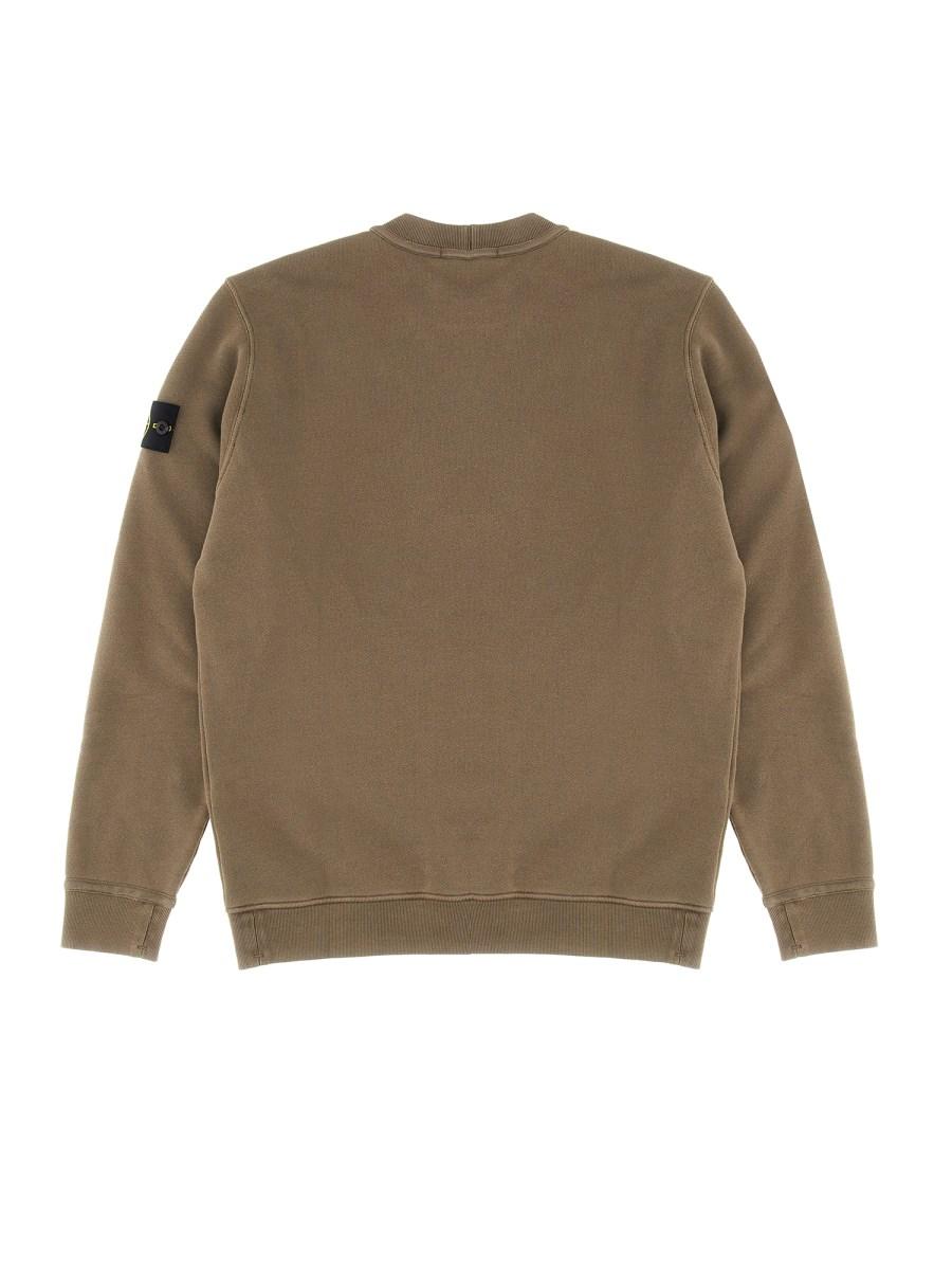STONE ISLAND FELPA IN COTONE CON LOGO