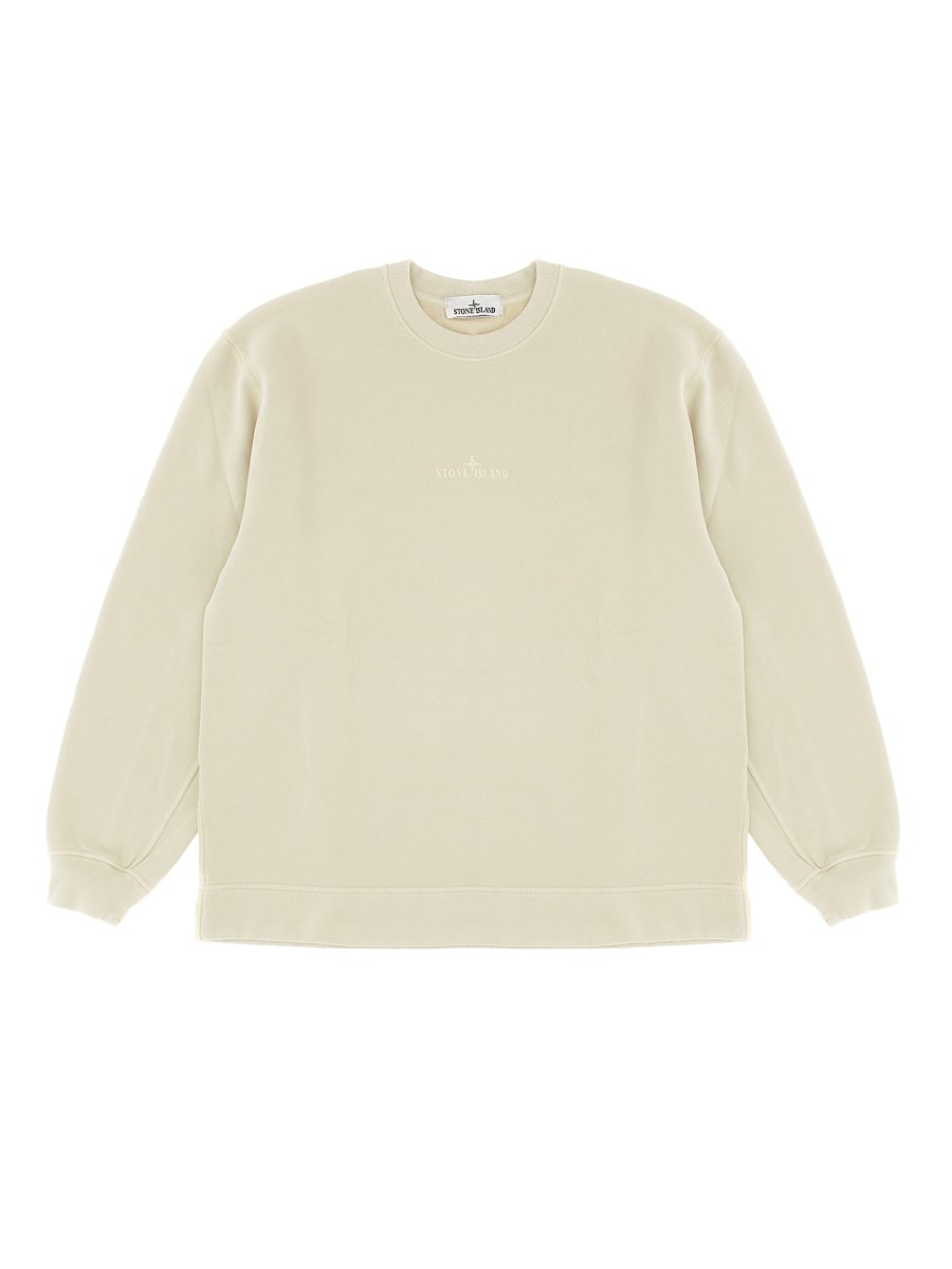 STONE ISLAND FELPA IN COTONE CON LOGO