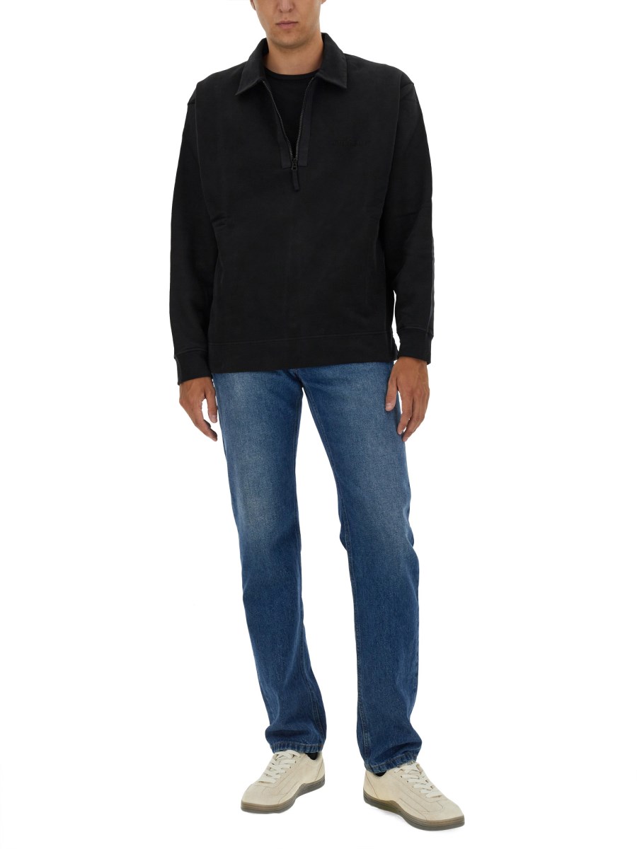 STONE ISLAND FELPA IN COTONE CON LOGO