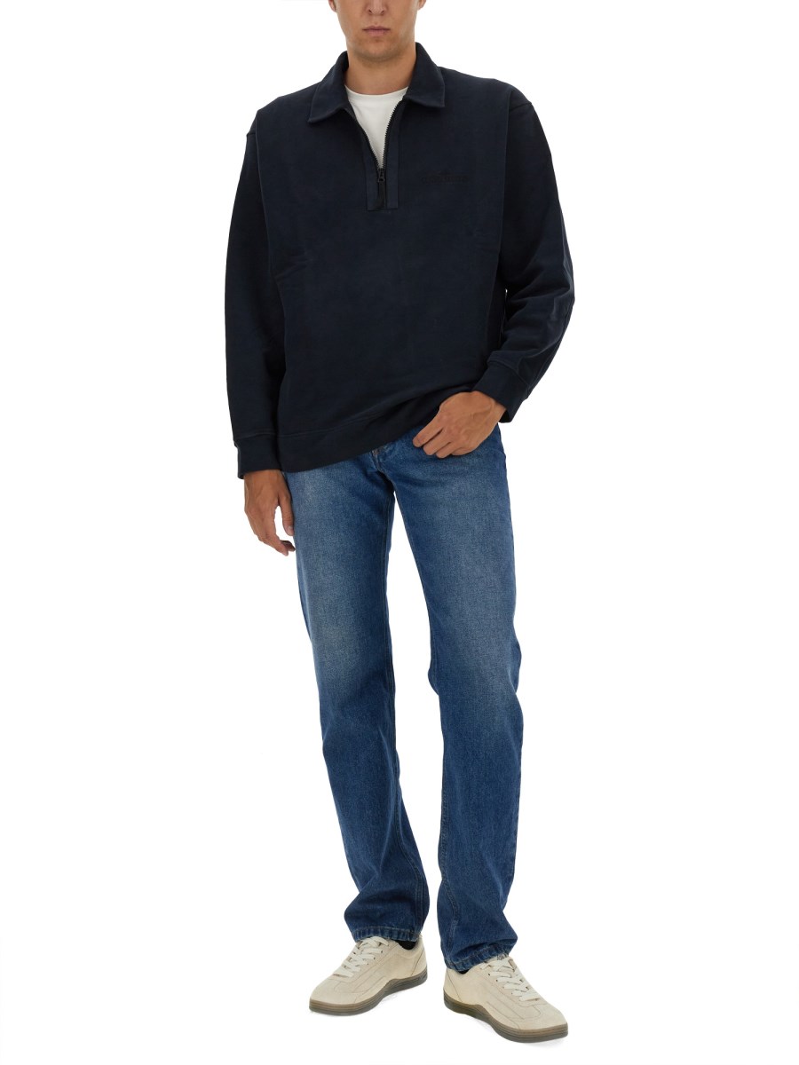 STONE ISLAND FELPA IN COTONE CON LOGO