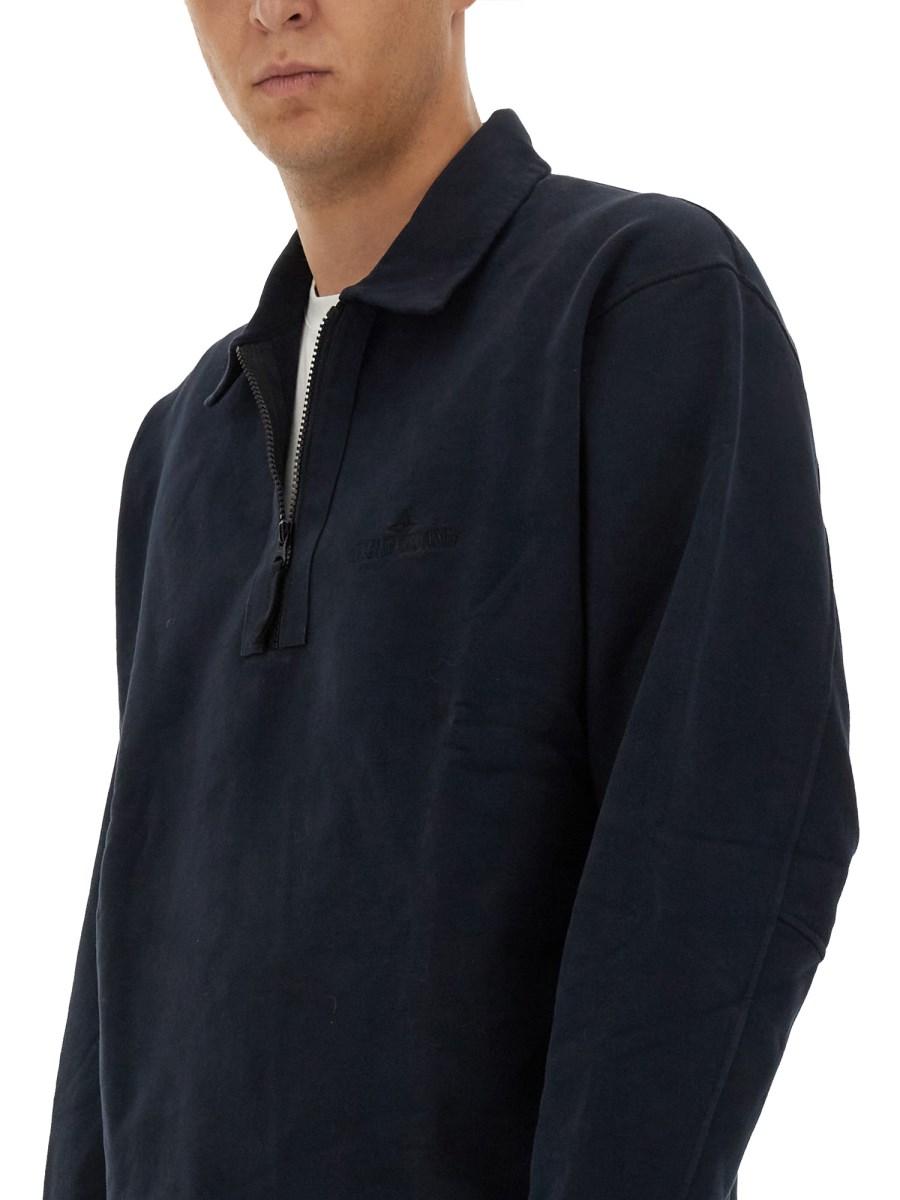 STONE ISLAND FELPA IN COTONE CON LOGO