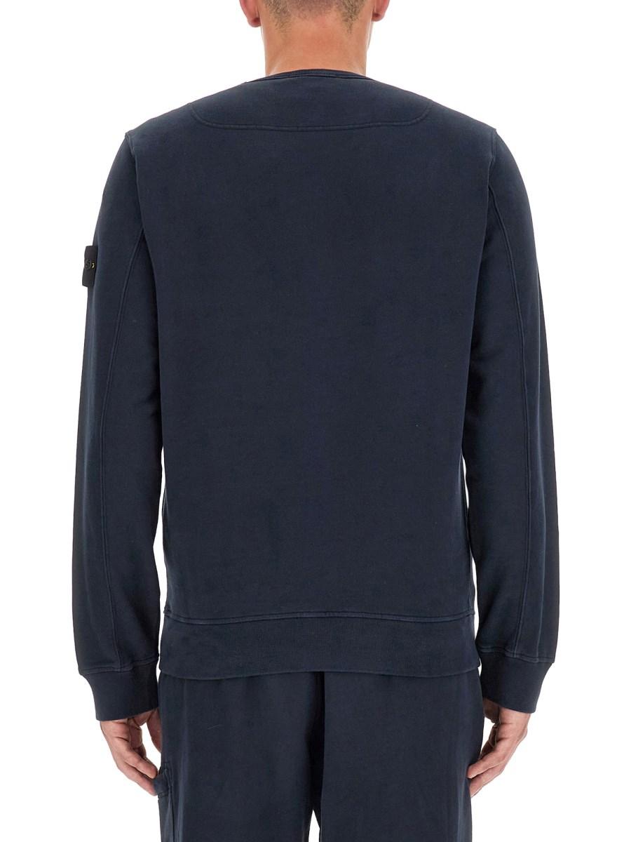 STONE ISLAND FELPA IN COTONE CON LOGO