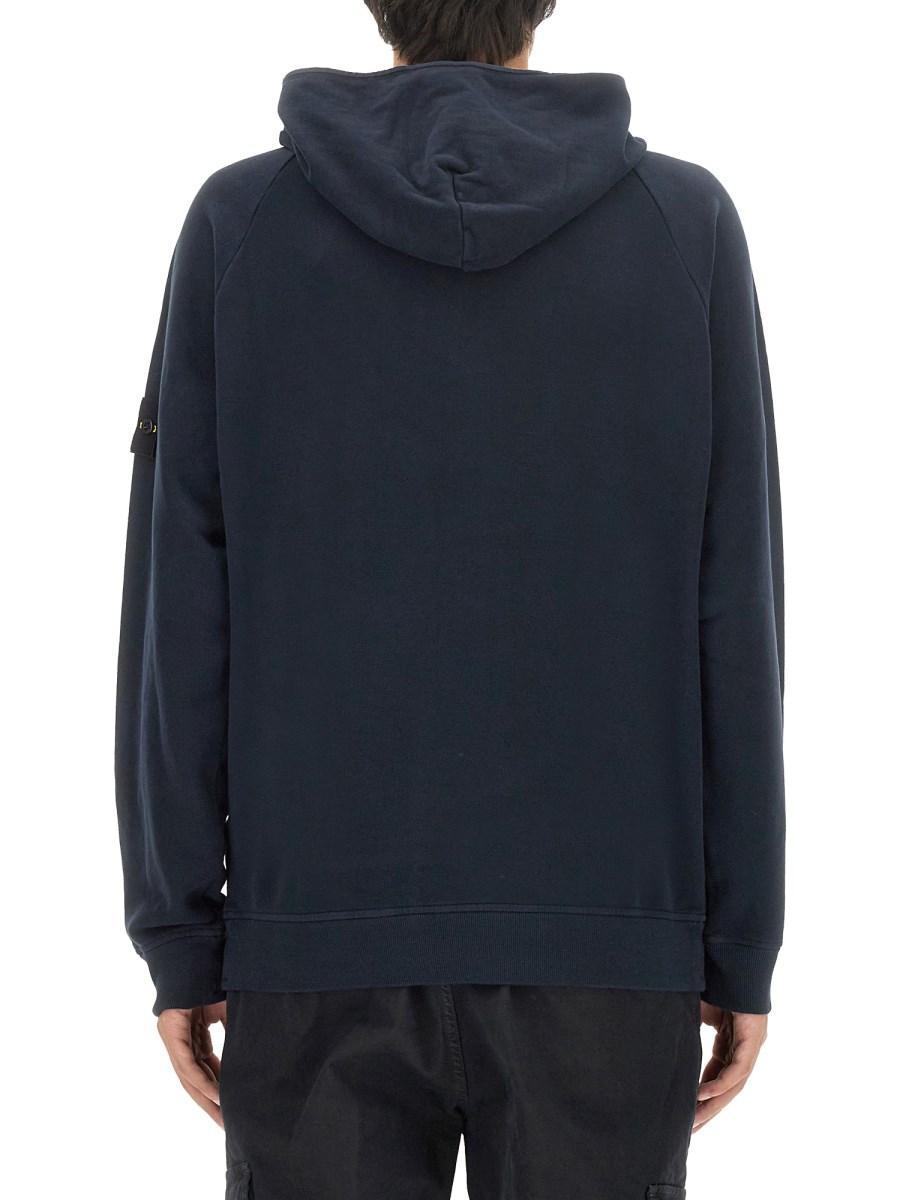 STONE ISLAND FELPA IN COTONE CON LOGO
