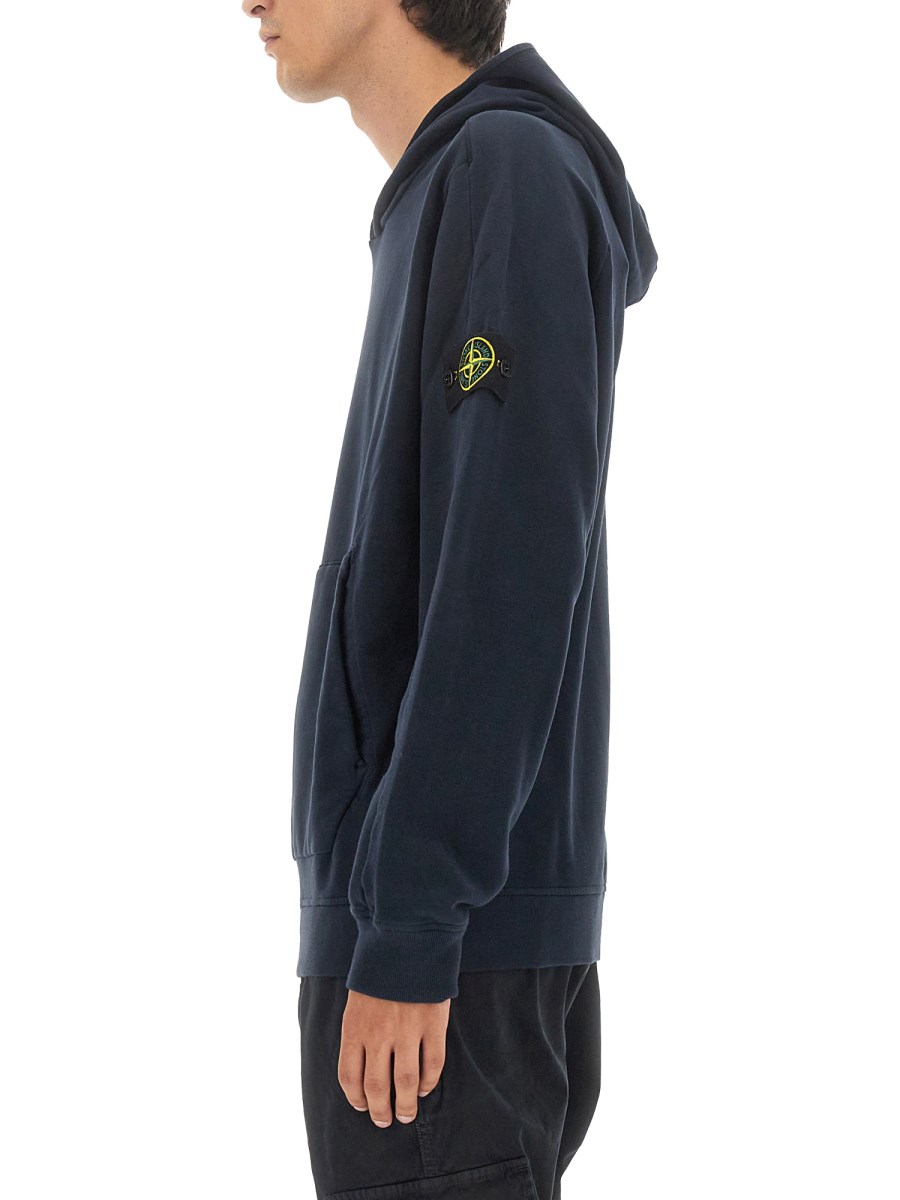 STONE ISLAND FELPA IN COTONE CON LOGO