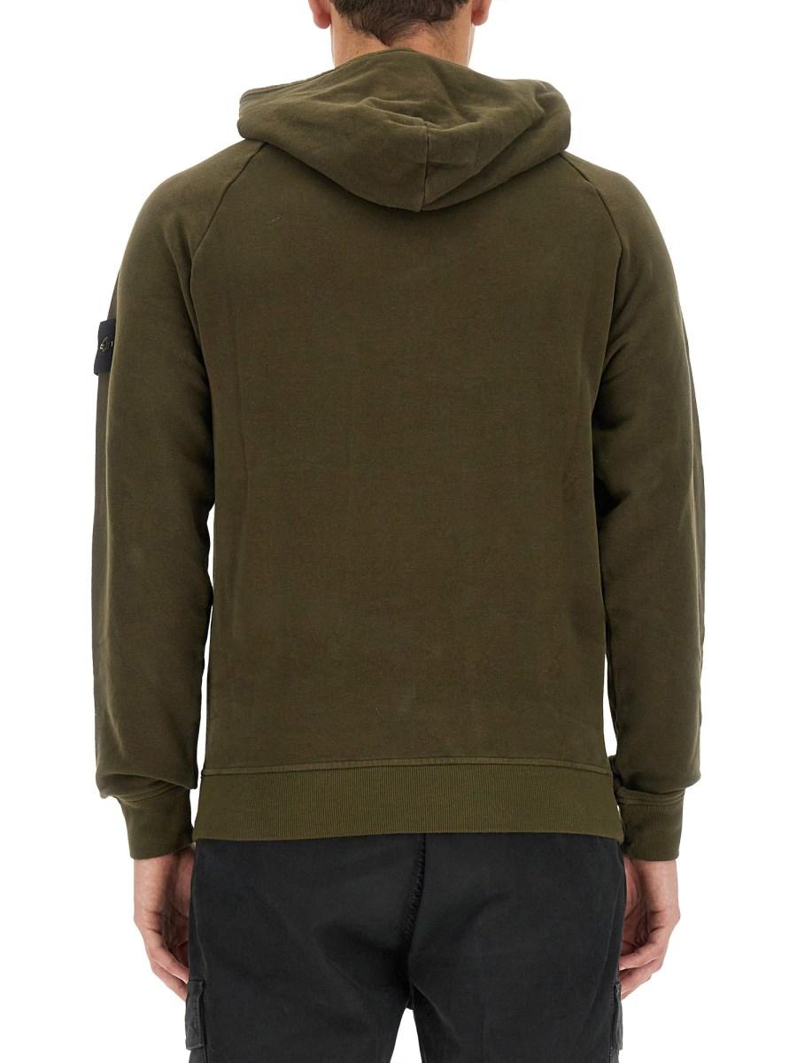 STONE ISLAND FELPA IN COTONE CON LOGO