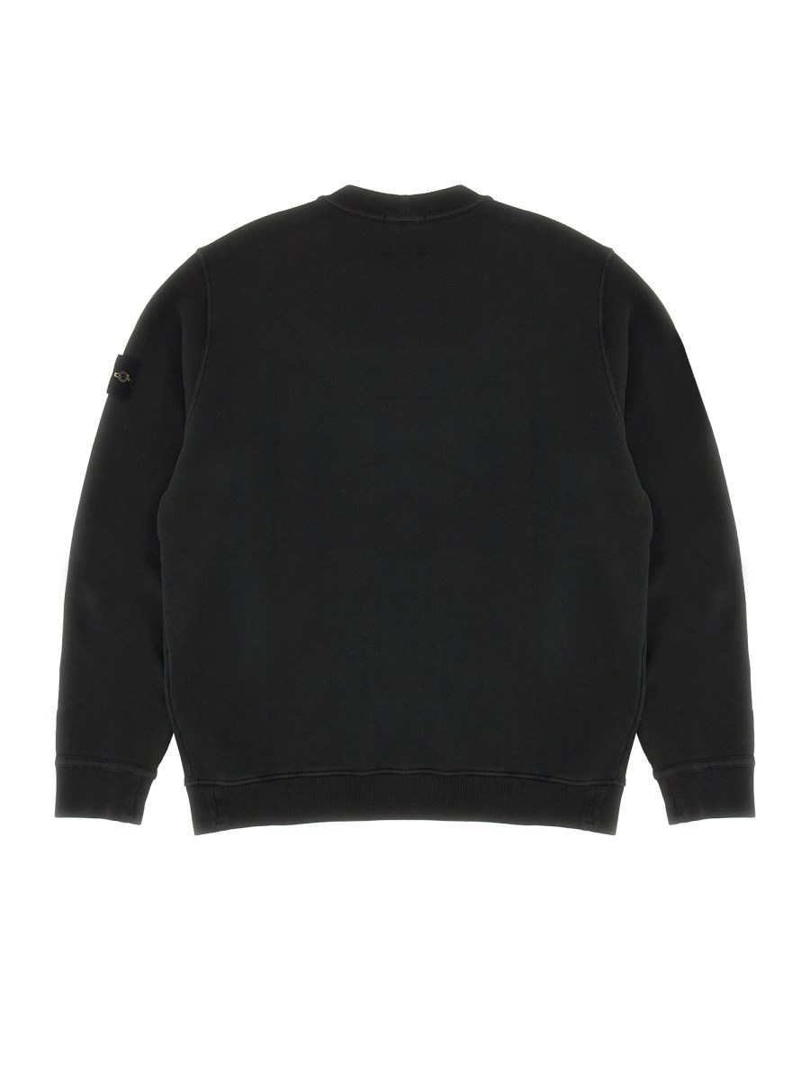 STONE ISLAND FELPA IN COTONE CON PATCH LOGO