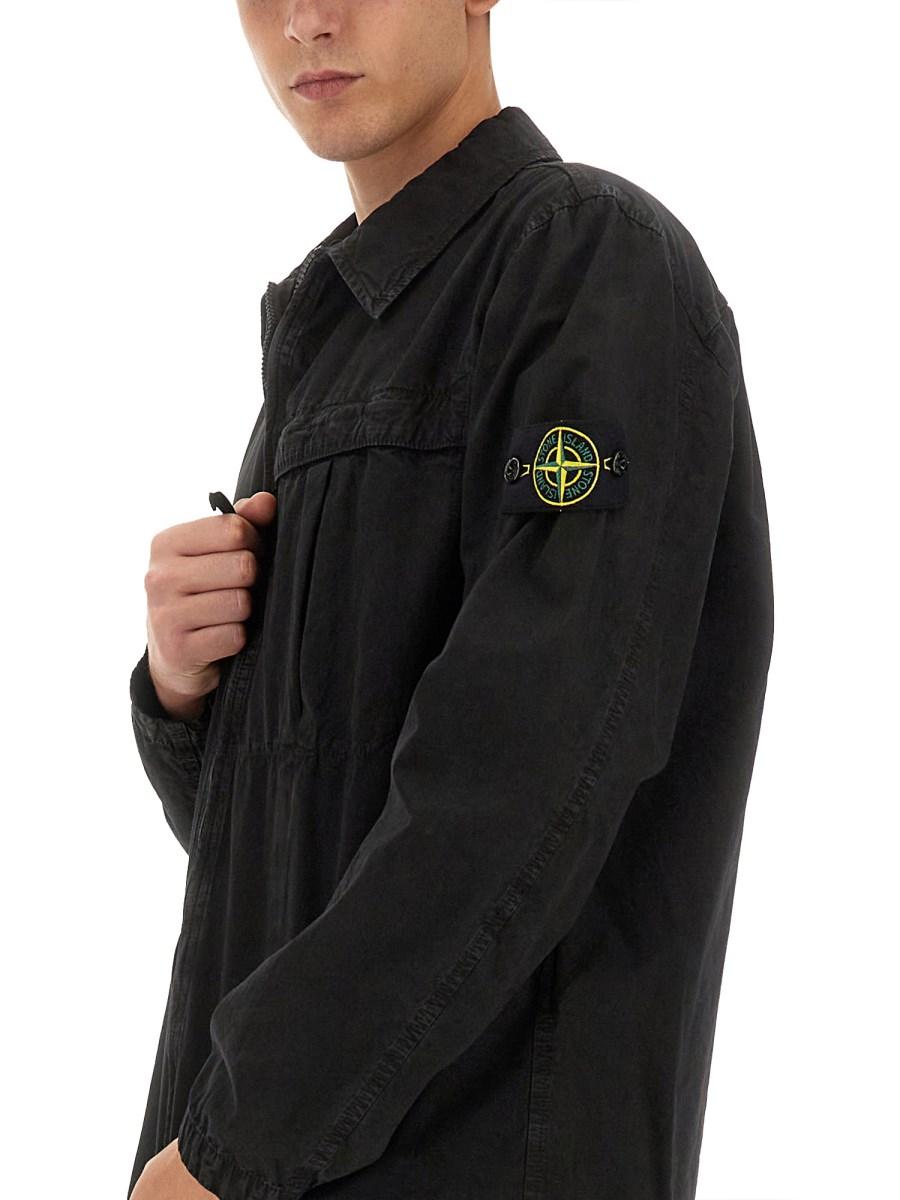 STONE ISLAND GIACCA CAMICIA IN COTONE