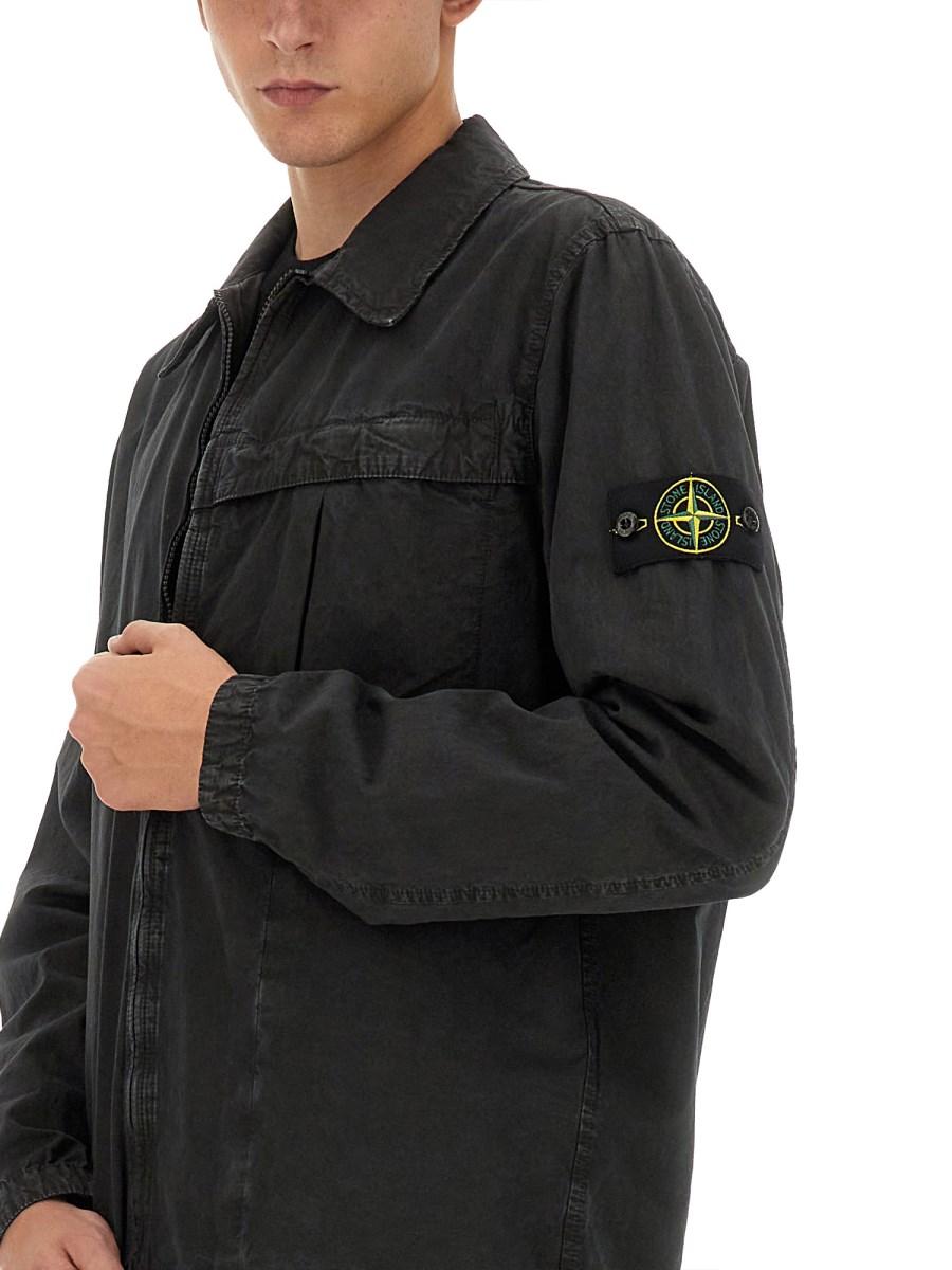 STONE ISLAND GIACCA CAMICIA IN COTONE