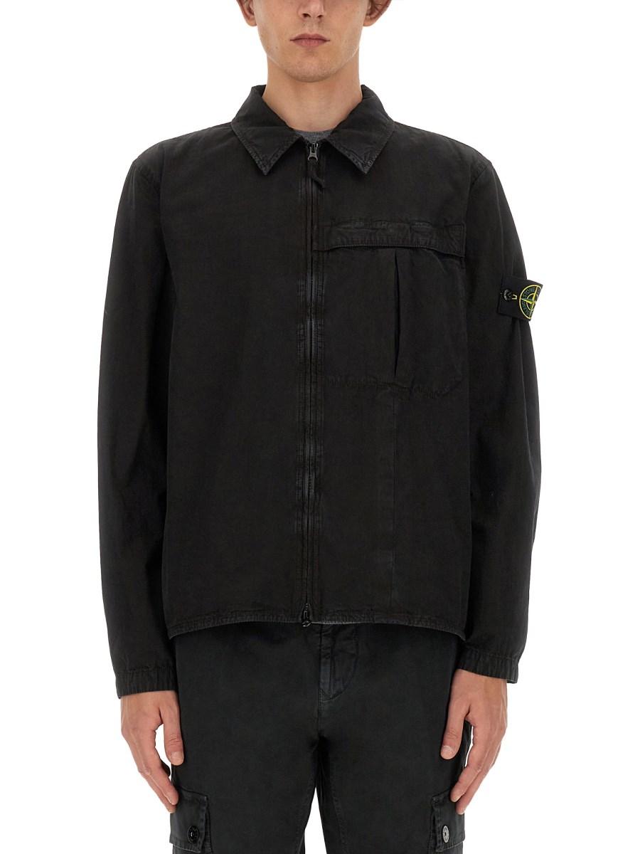 STONE ISLAND GIACCA CAMICIA IN COTONE