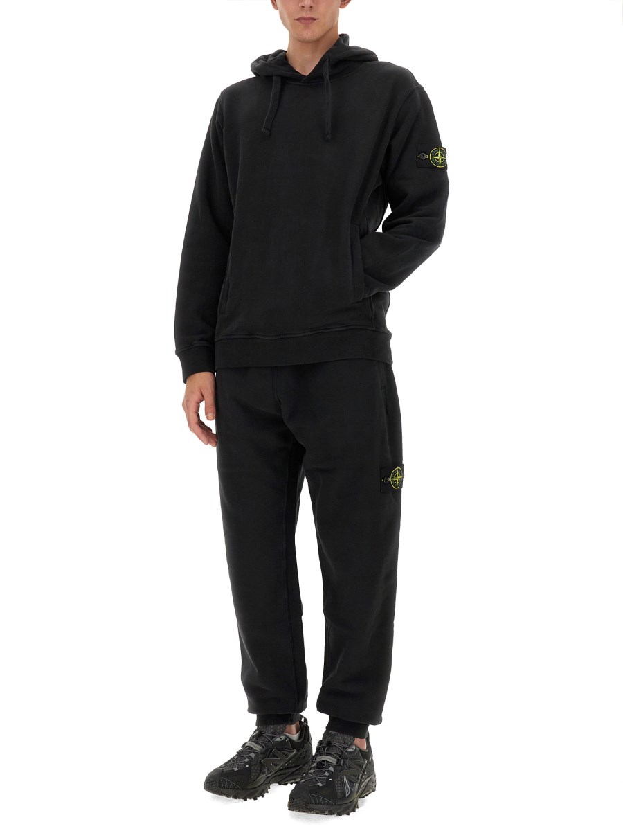 STONE ISLAND PANTALONE JOGGING IN COTONE
