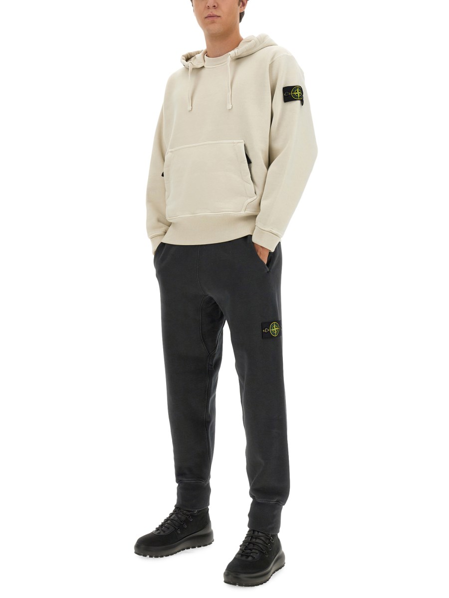 STONE ISLAND PANTALONE JOGGING IN COTONE