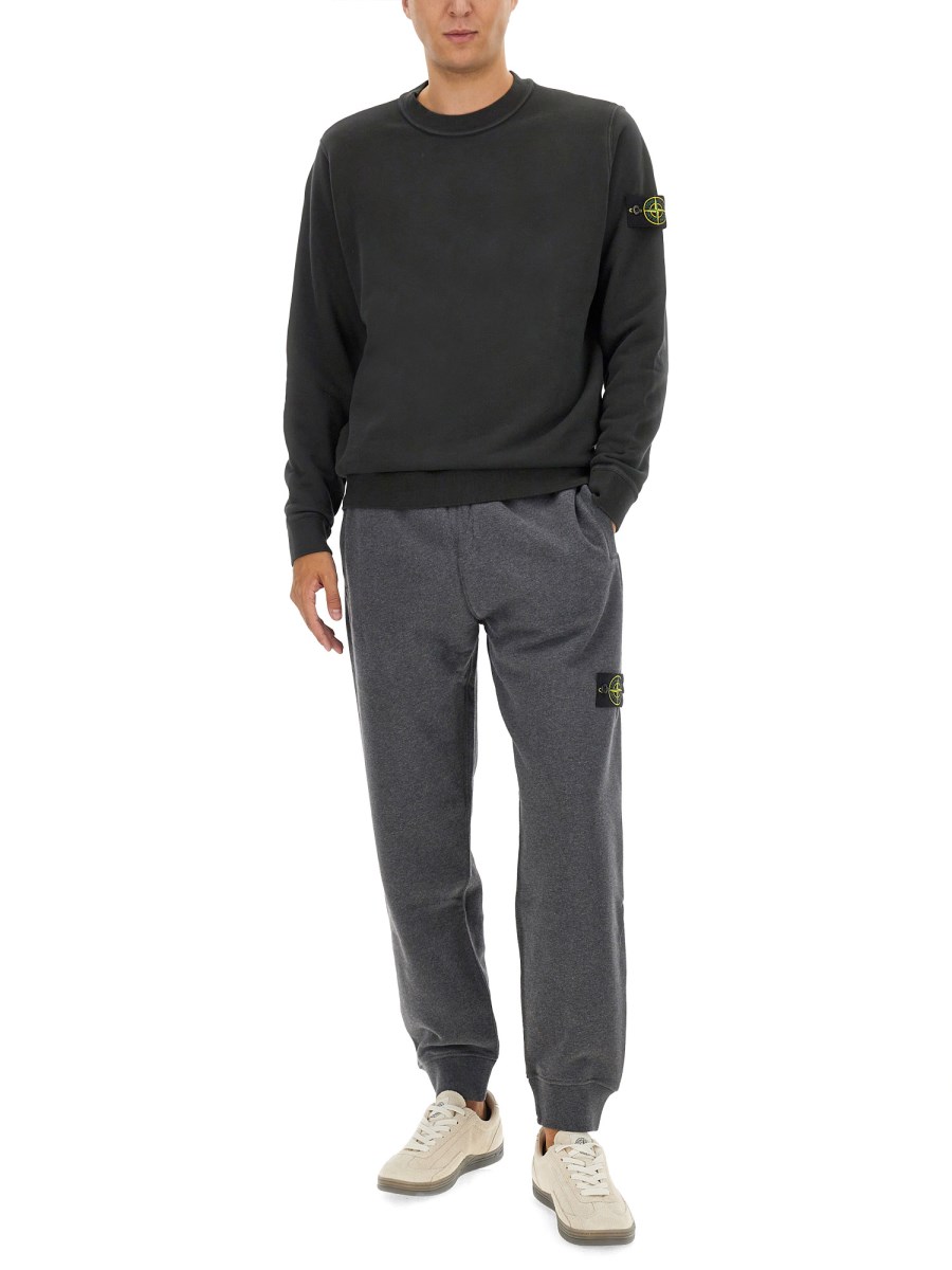 STONE ISLAND PANTALONE JOGGING IN FELPA DI COTONE