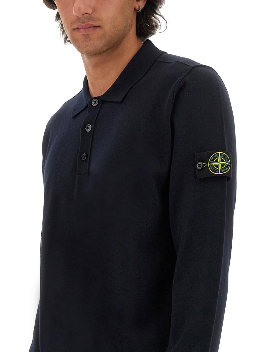 STONE ISLAND POLO IN MAGLIA CON PATCH LOGO
