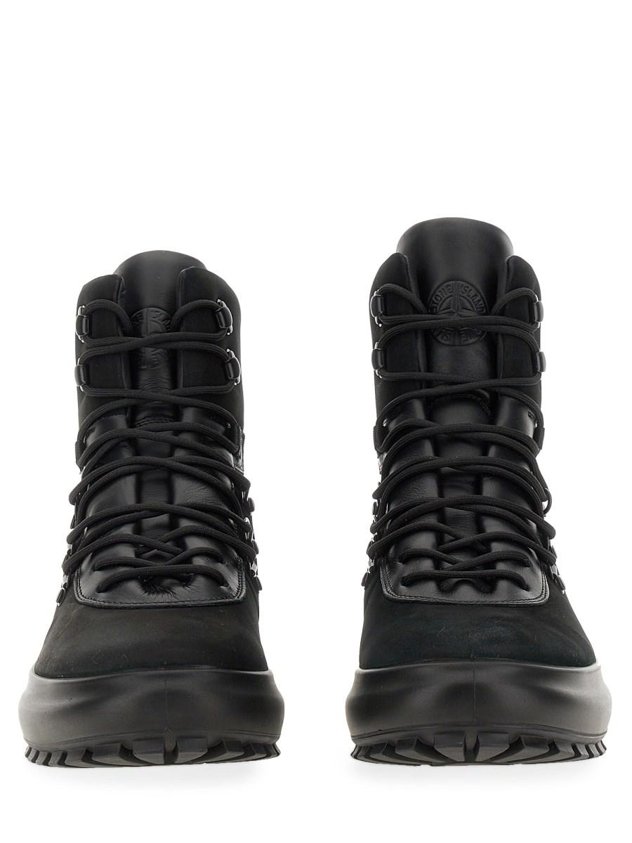 STONE ISLAND STIVALETTO IN SUEDE E PELLE
