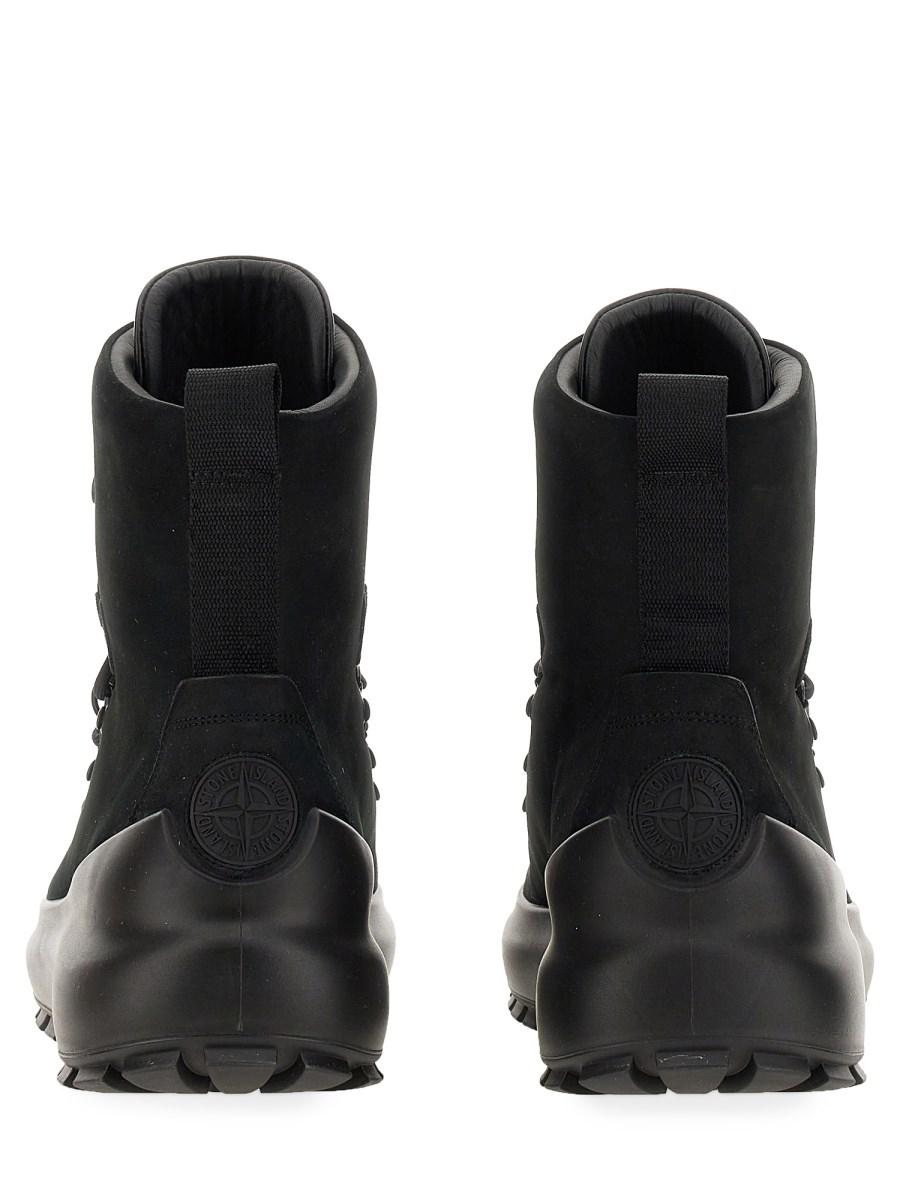 STONE ISLAND STIVALETTO IN SUEDE E PELLE