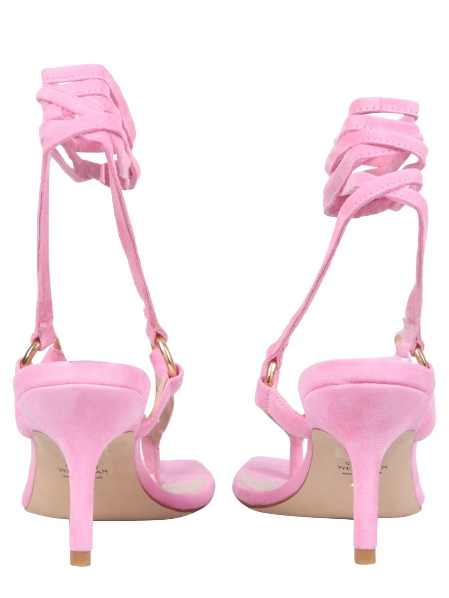 STUART WEITZMAN SANDALO LALITA IN SUEDE CON LACCI