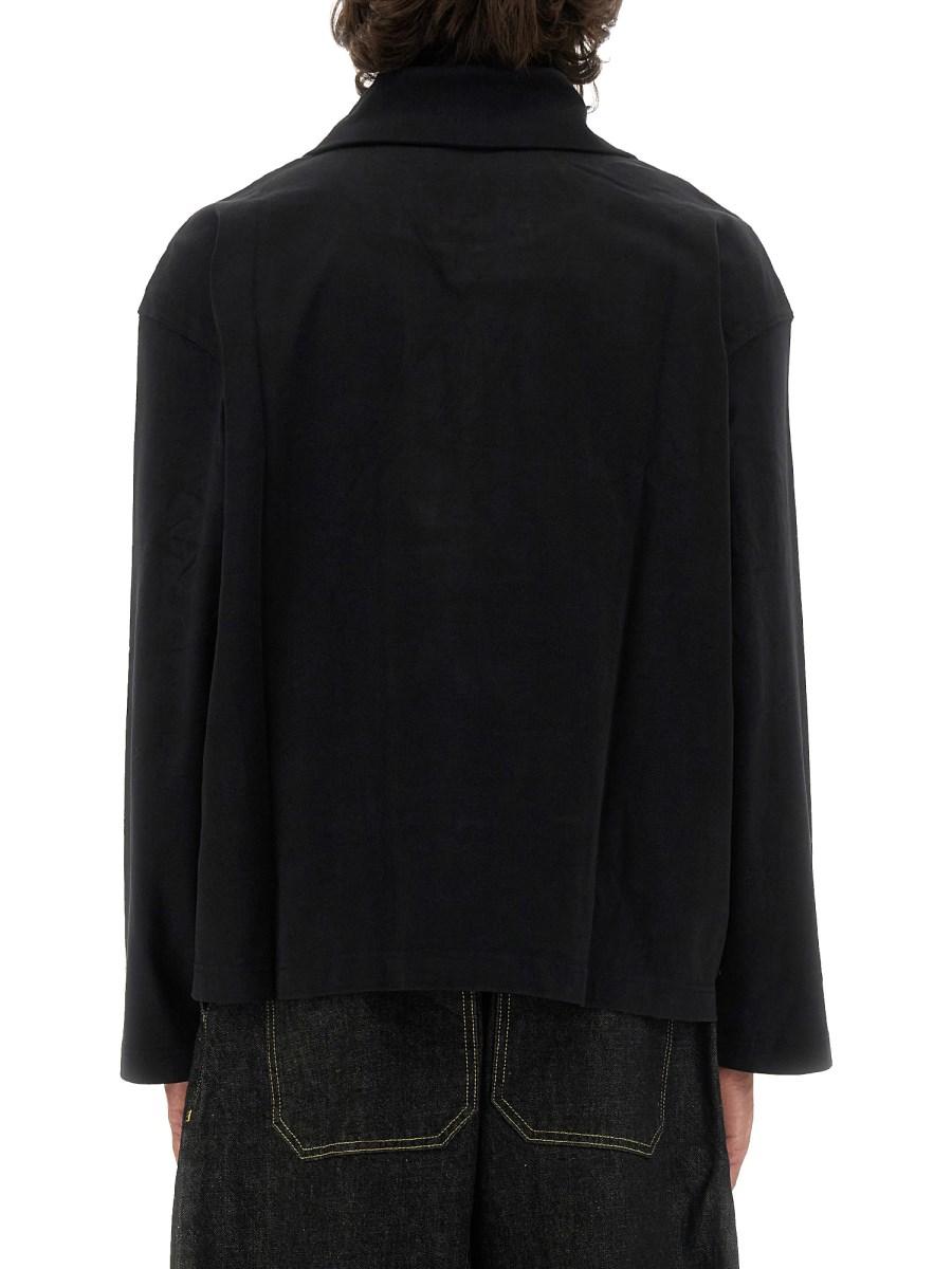 STUDIO NICHOLSON FELPA IN COTONE CON ZIP