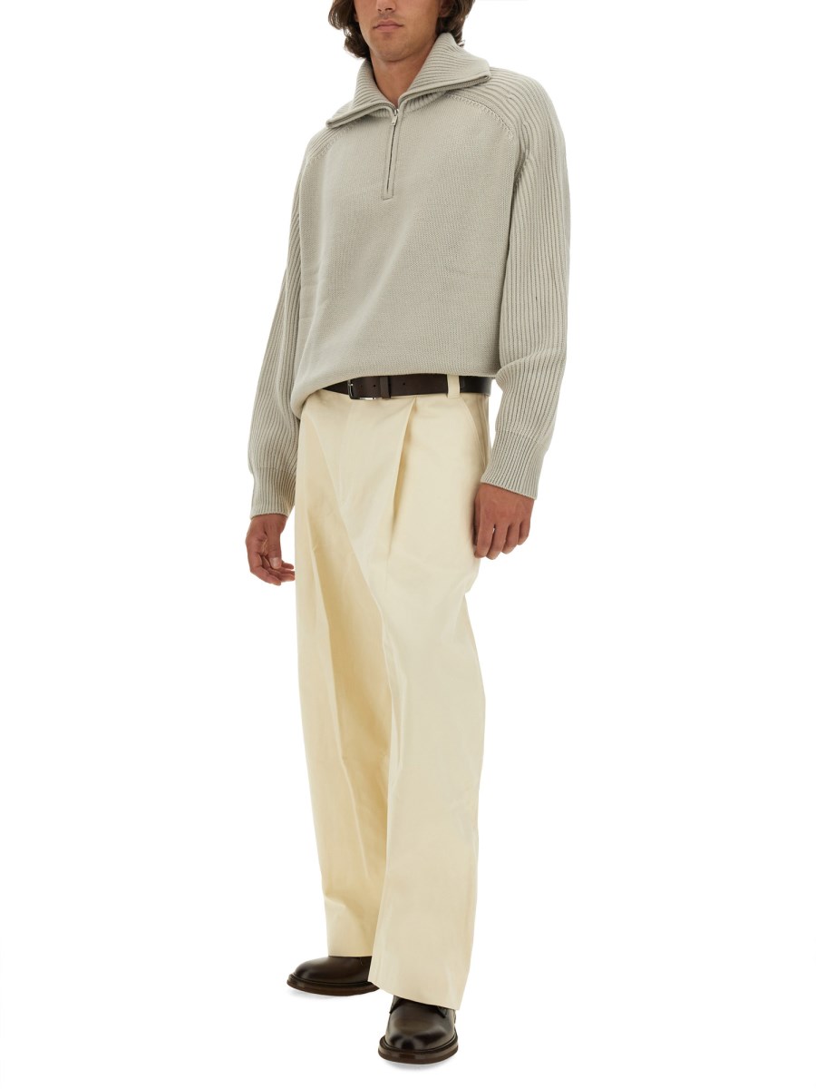 STUDIO NICHOLSON MAGLIA CON ZIP IN LANA