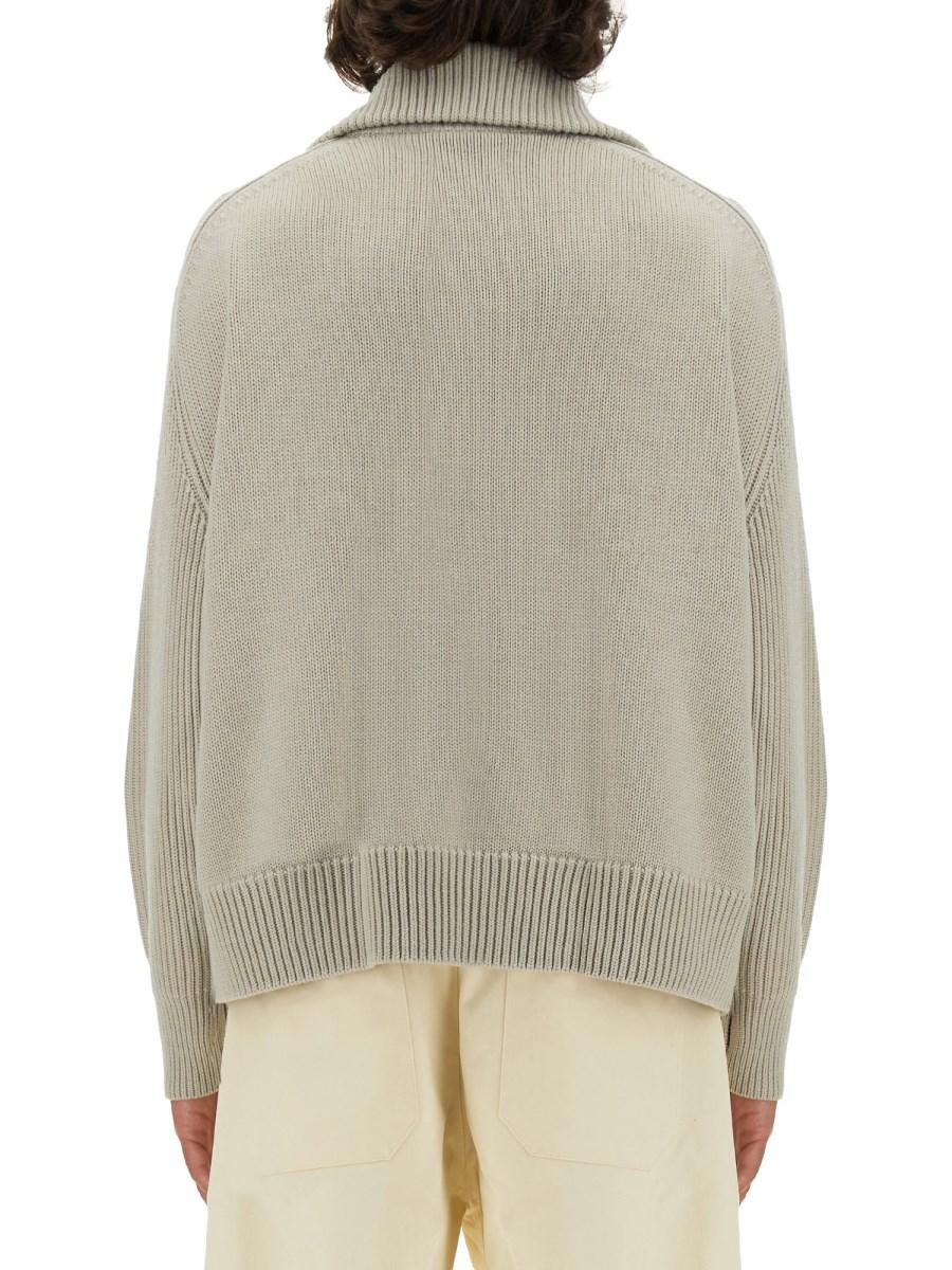 STUDIO NICHOLSON MAGLIA CON ZIP IN LANA