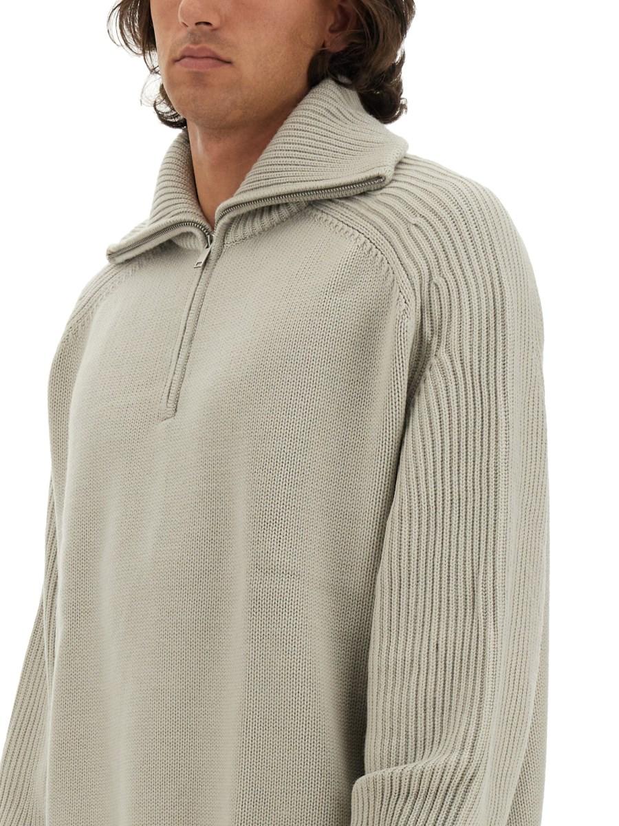STUDIO NICHOLSON MAGLIA CON ZIP IN LANA
