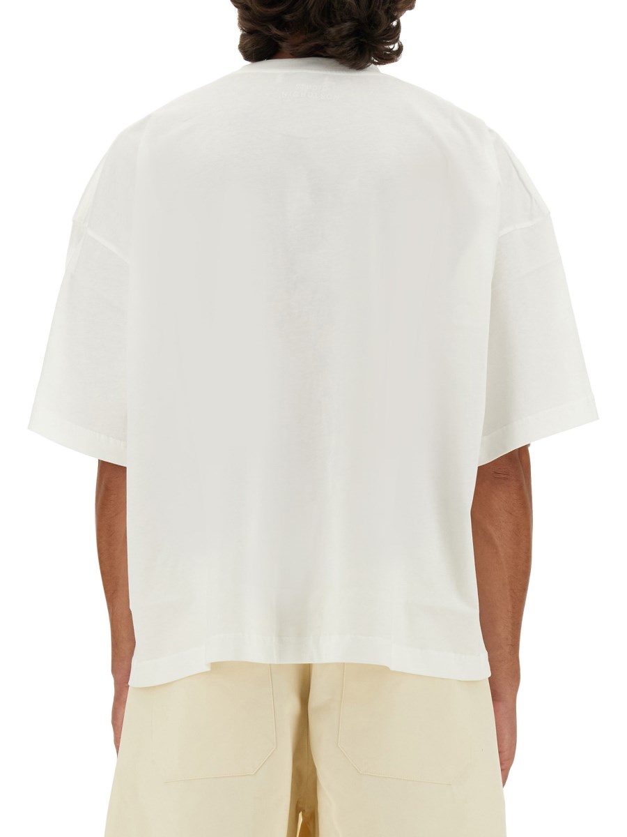 STUDIO NICHOLSON T-SHIRT IN JERSEY DI COTONE