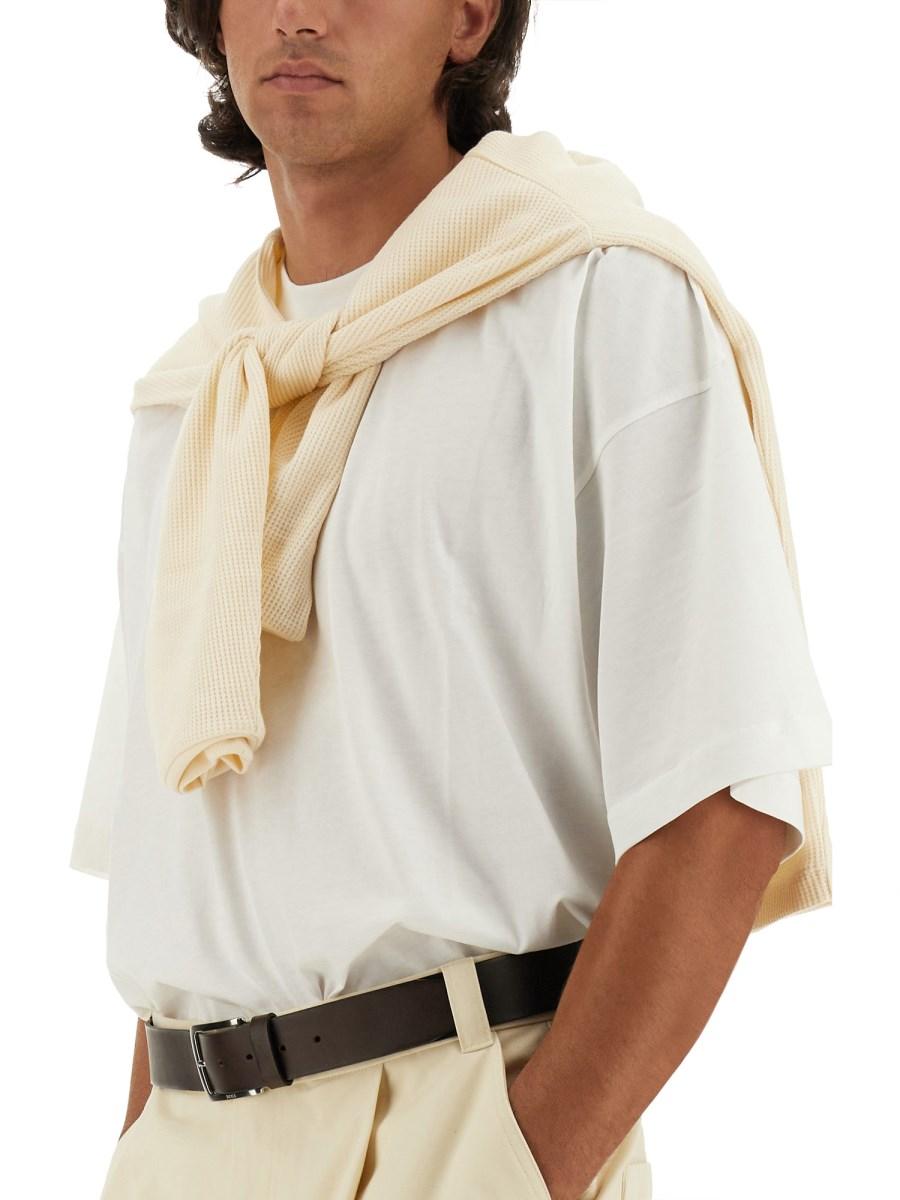 STUDIO NICHOLSON T-SHIRT IN JERSEY DI COTONE