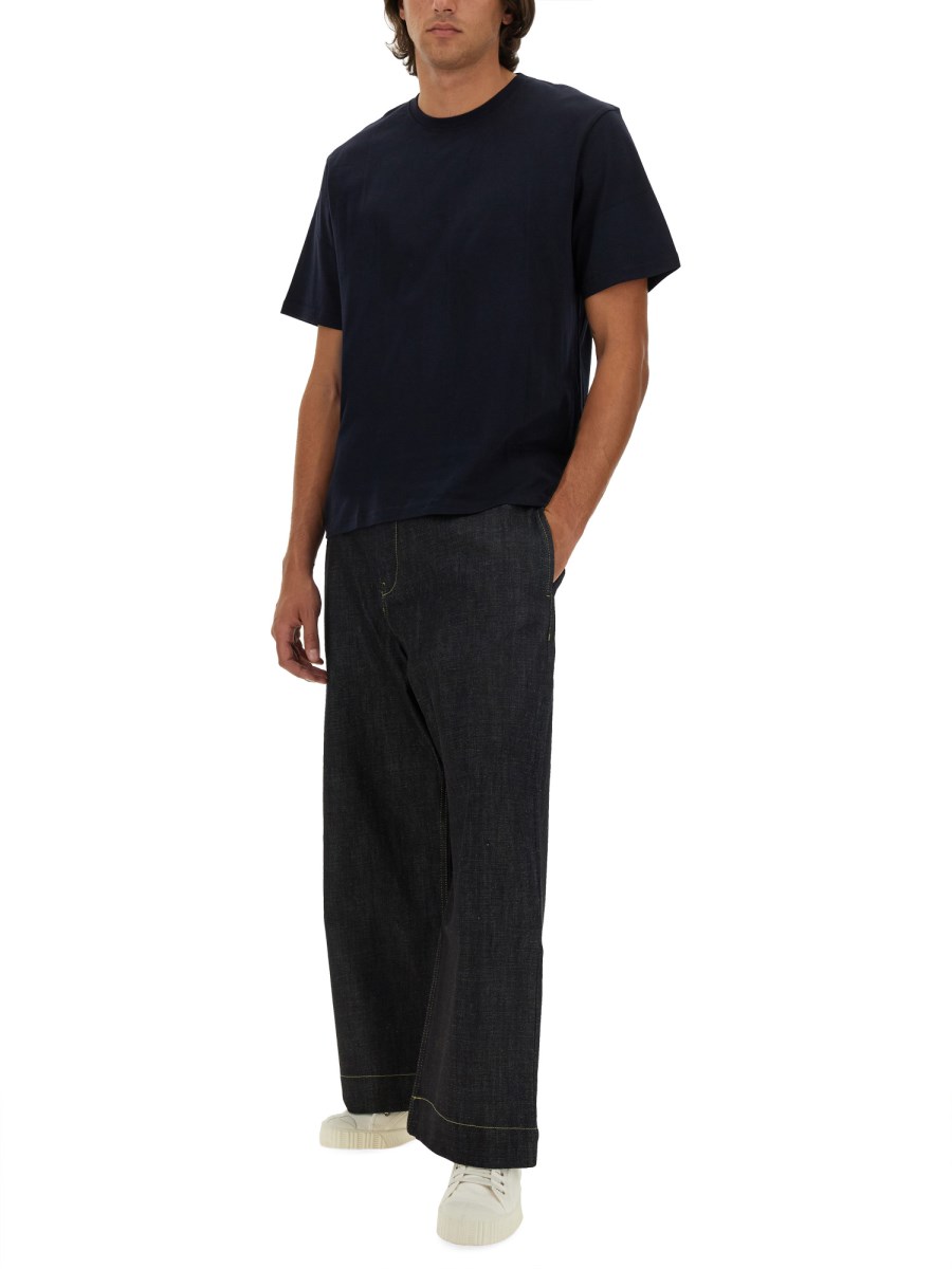 STUDIO NICHOLSON T-SHIRT IN JERSEY DI COTONE