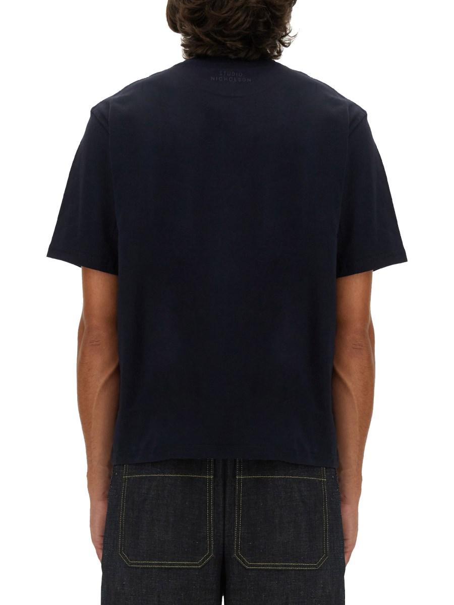 STUDIO NICHOLSON T-SHIRT IN JERSEY DI COTONE