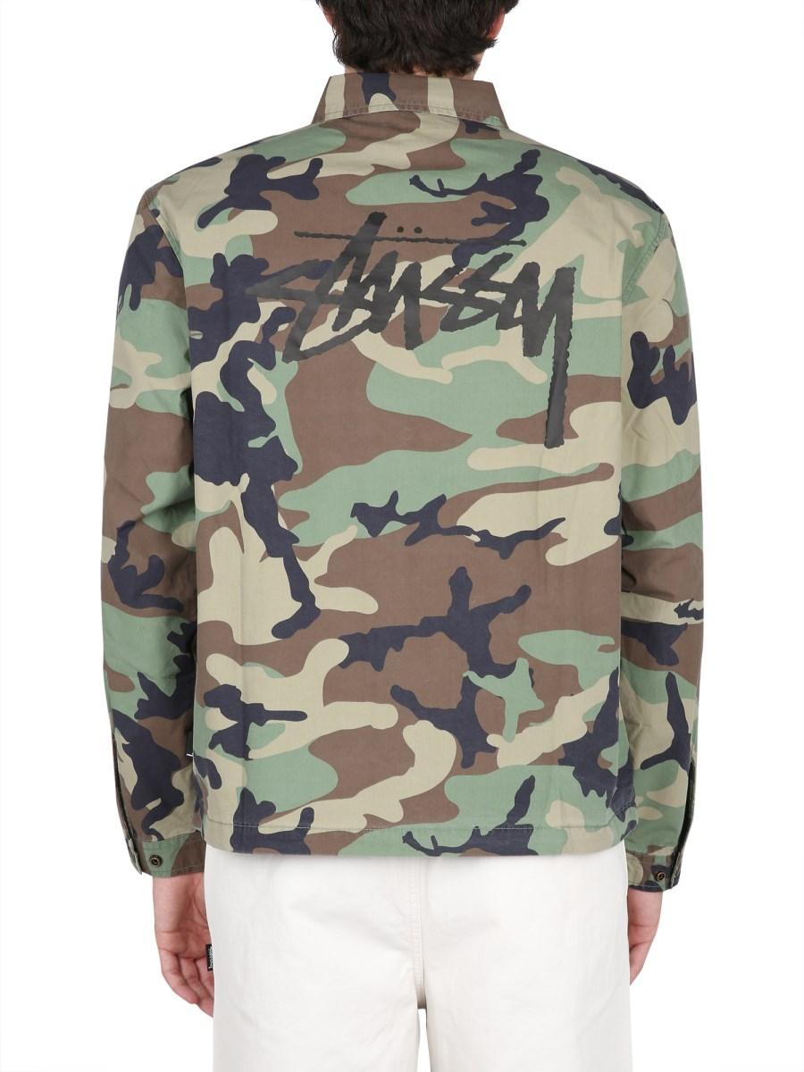 STUSSY CAMICIA CAMO IN COTONE