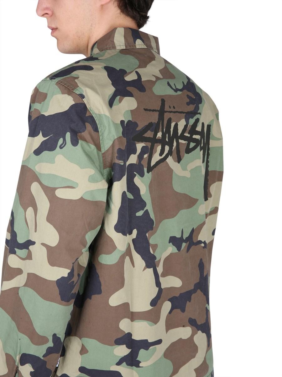 STUSSY CAMICIA CAMO IN COTONE