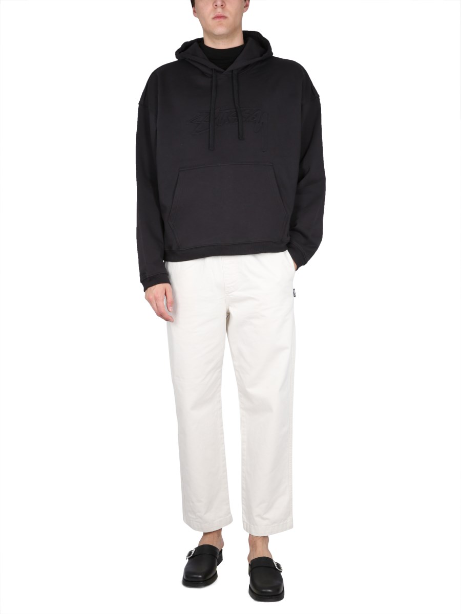 STUSSY FELPA CON CAPPUCCIO E LOGO