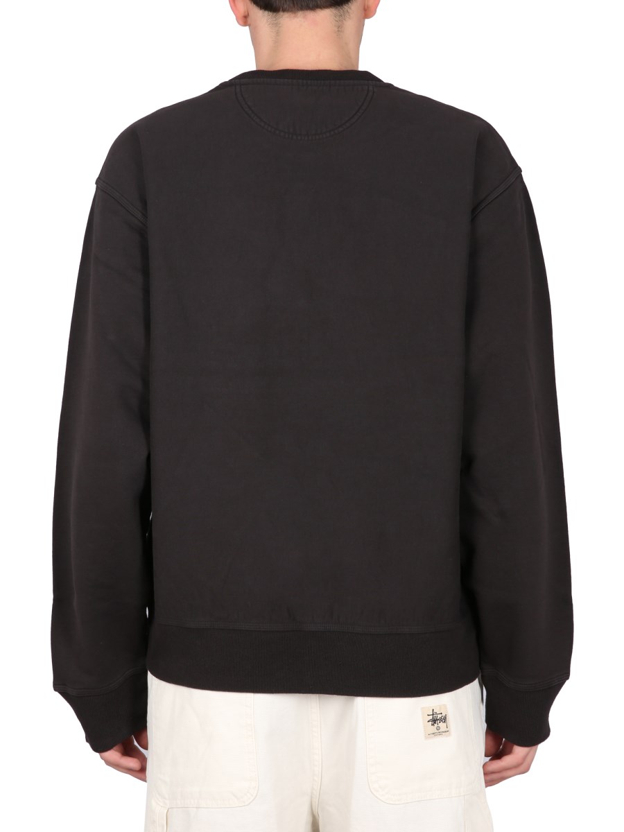 STUSSY FELPA IN COTONE CON RICAMO LOGO