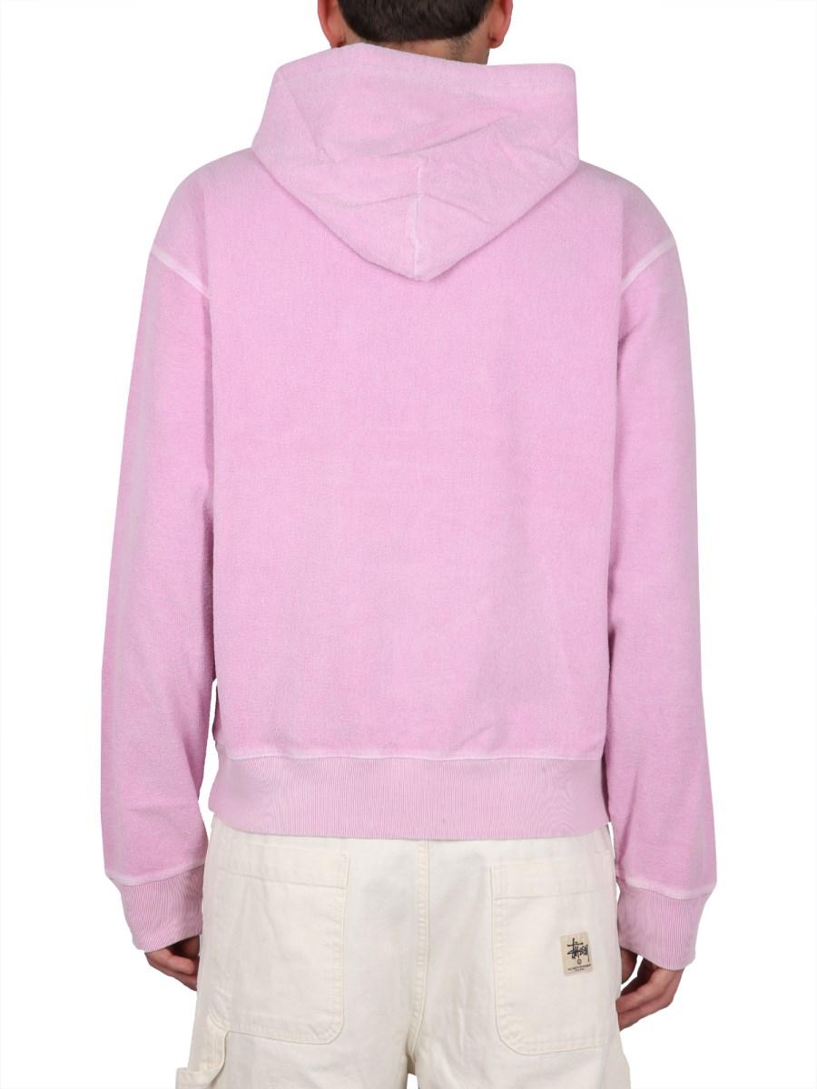 STUSSY FELPA IN COTONE CON RICAMO LOGO