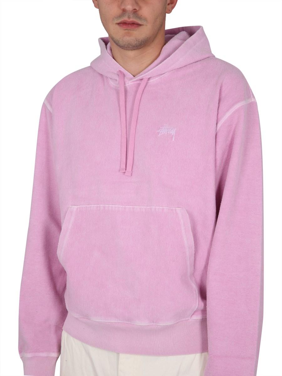 STUSSY FELPA IN COTONE CON RICAMO LOGO