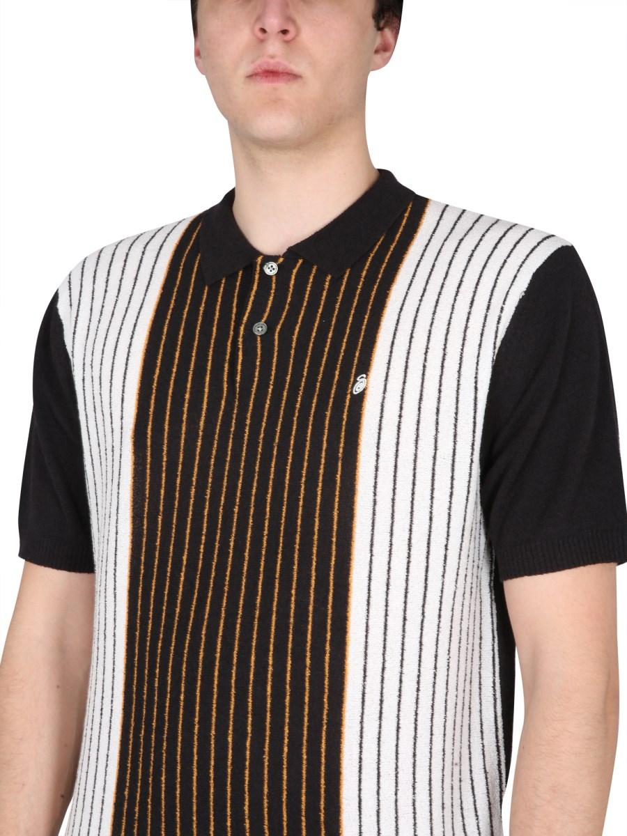 STUSSY POLO IN MAGLIA TESTURIZZATA