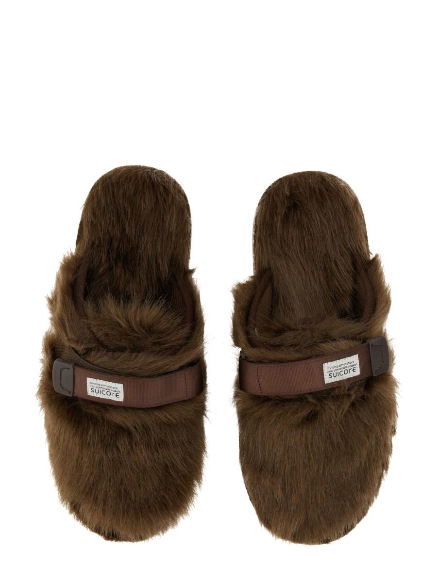 SUICOKE SLIDER ZAVO IN PELLICCIA SINTETICA
