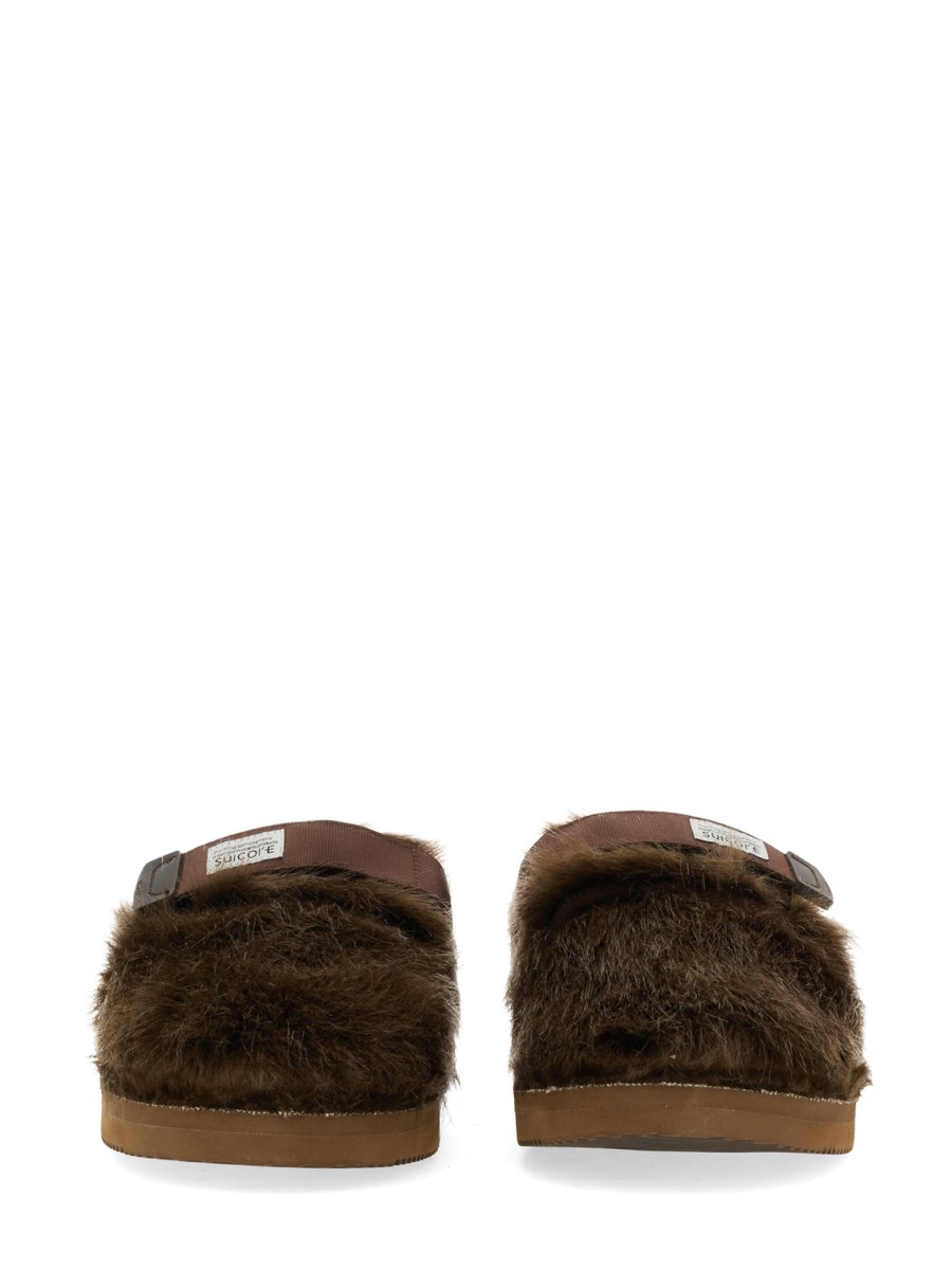SUICOKE SLIDER ZAVO IN PELLICCIA SINTETICA
