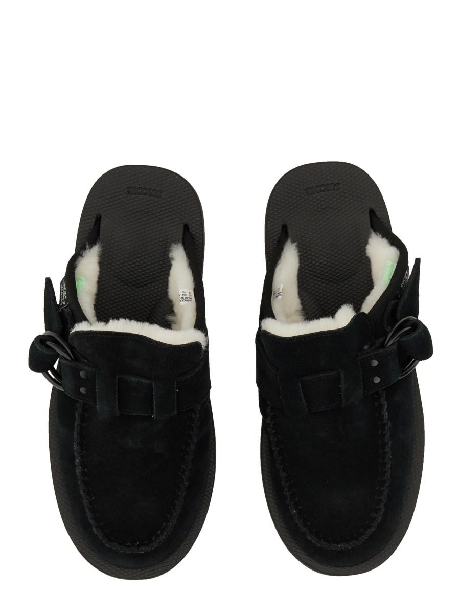 SUICOKE SLIPPER LEMI MAB IN SUEDE E MONTONE
